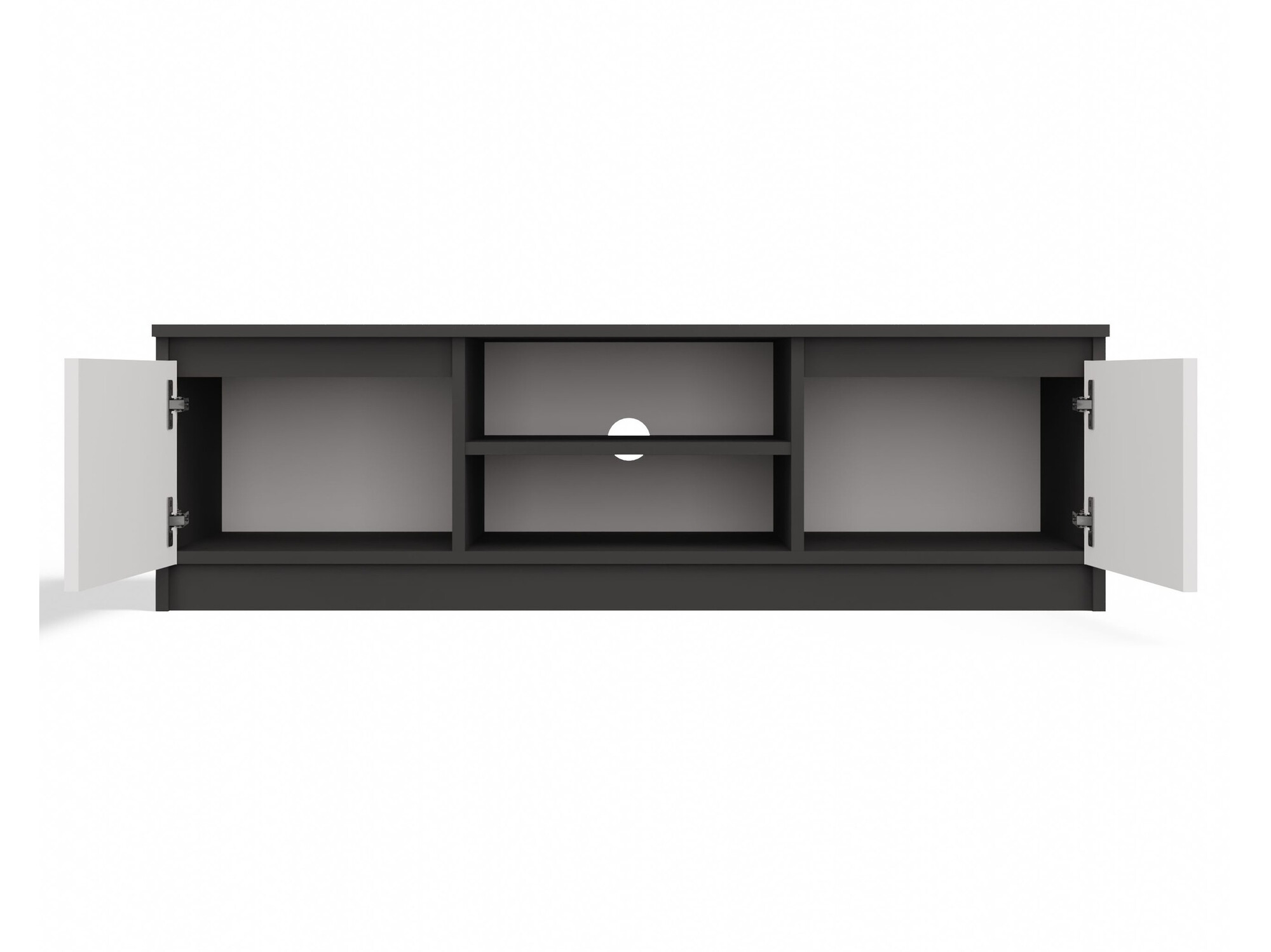 TV galds Elbvelu 123 (Antracīts + Balts)