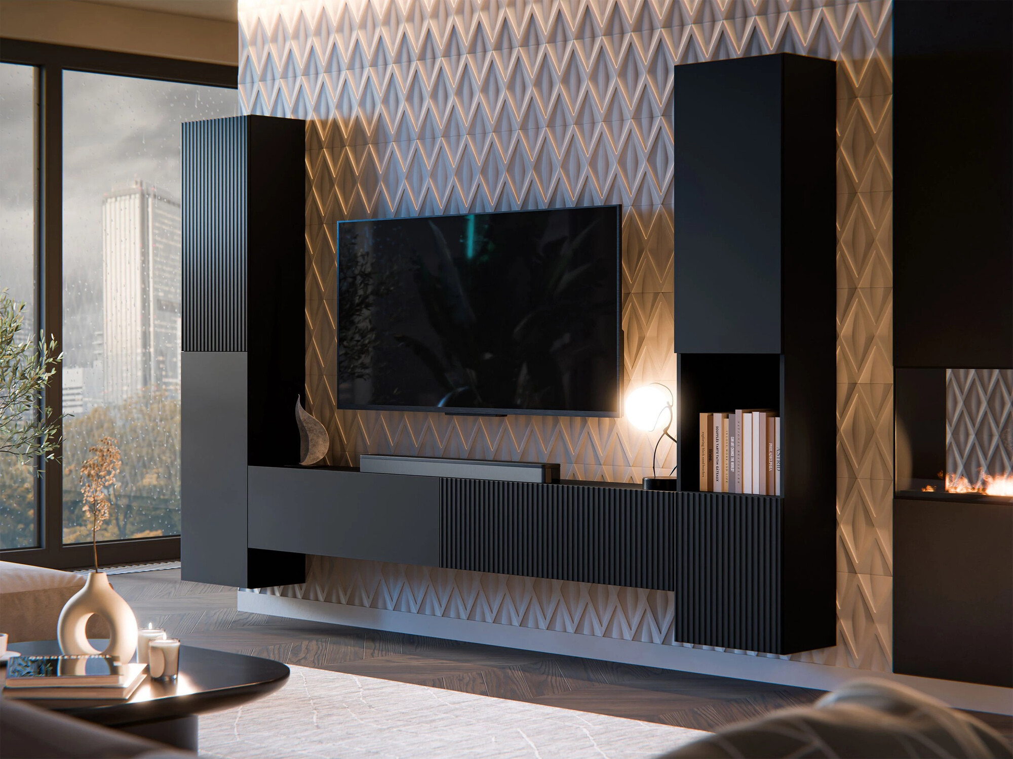 Настенная полка Calveru 102 (Чёрный)