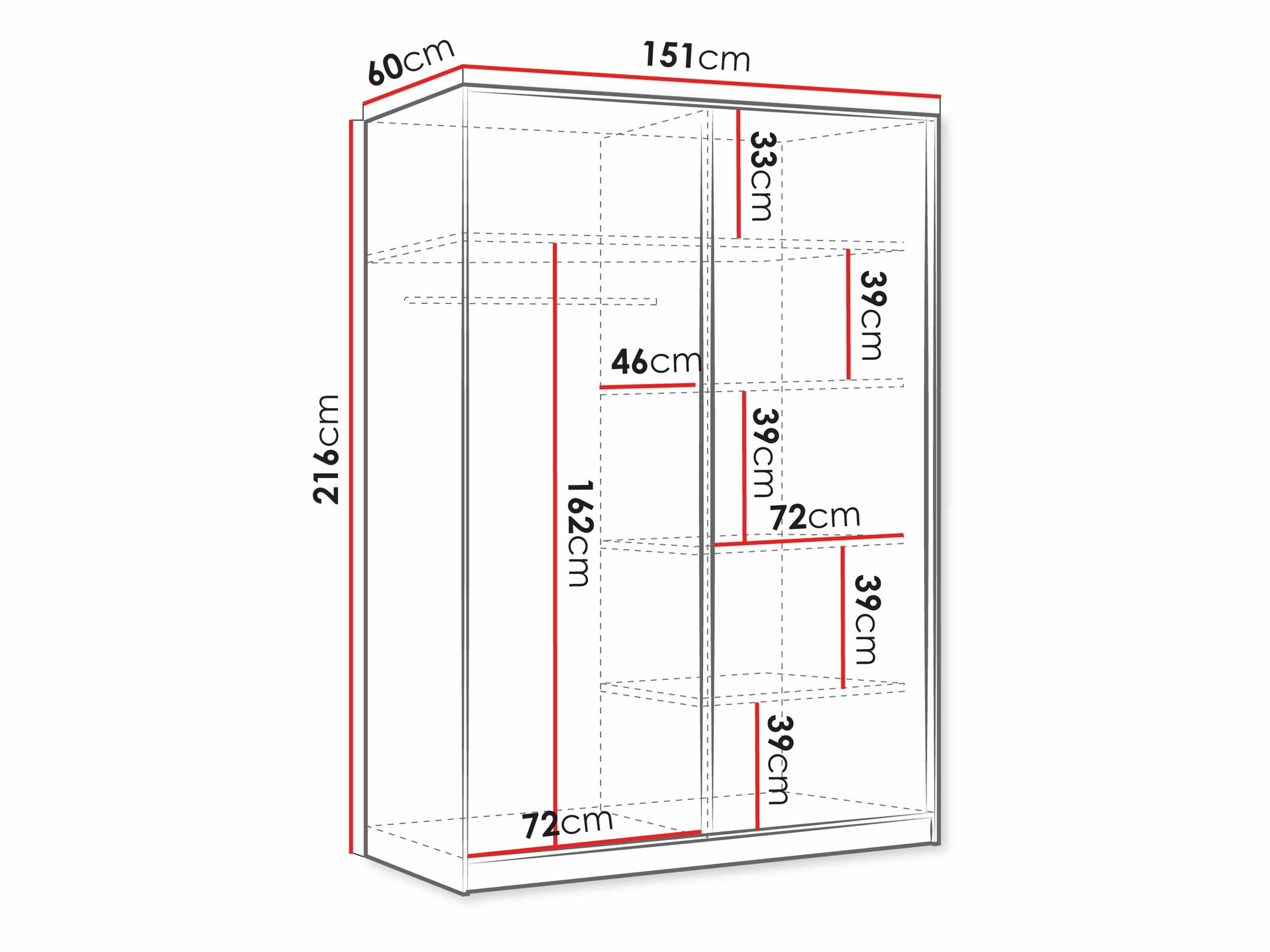 Skapis Comfivo Larmire 124 (Balts)