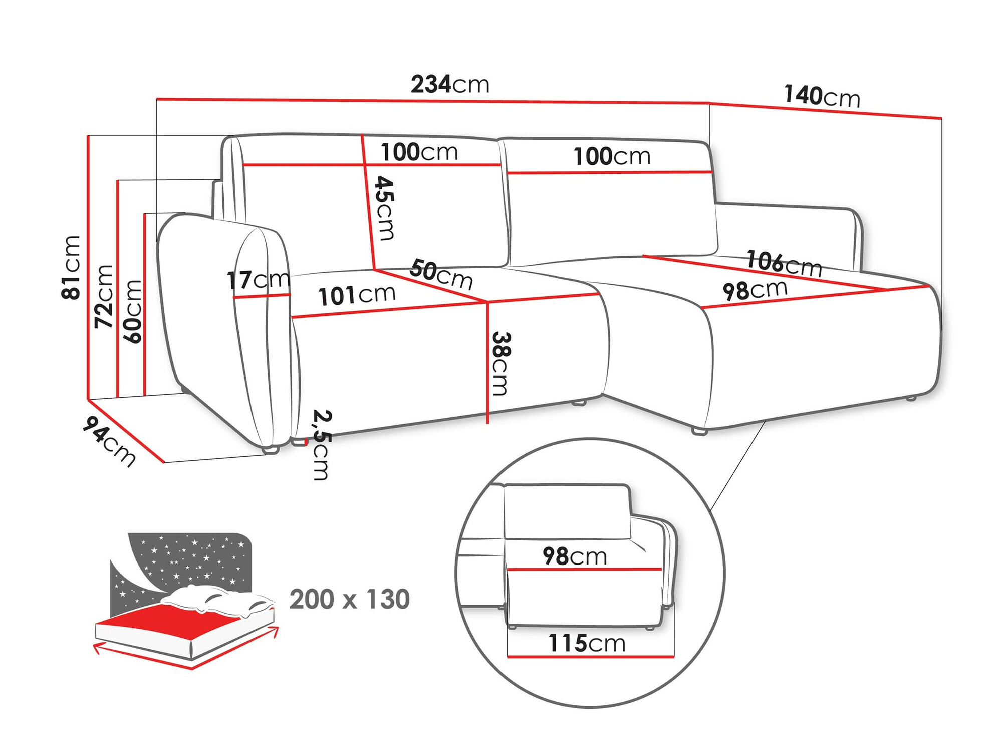 Stūra dīvāns Temple 131 (Cruz 09)