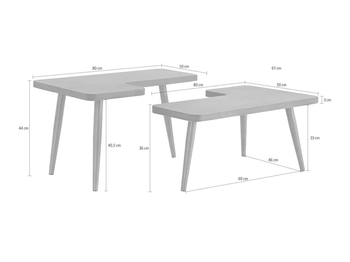 Комплект журнальных столиков Denton 1466