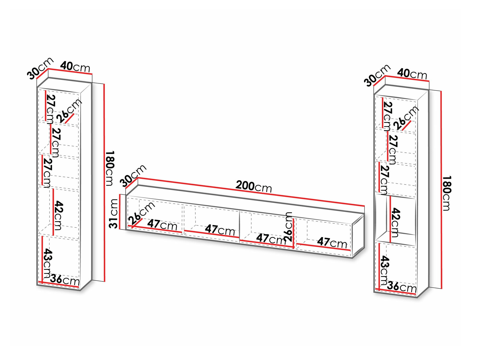 Набор для гостиной Calveru 105 (Чёрный)