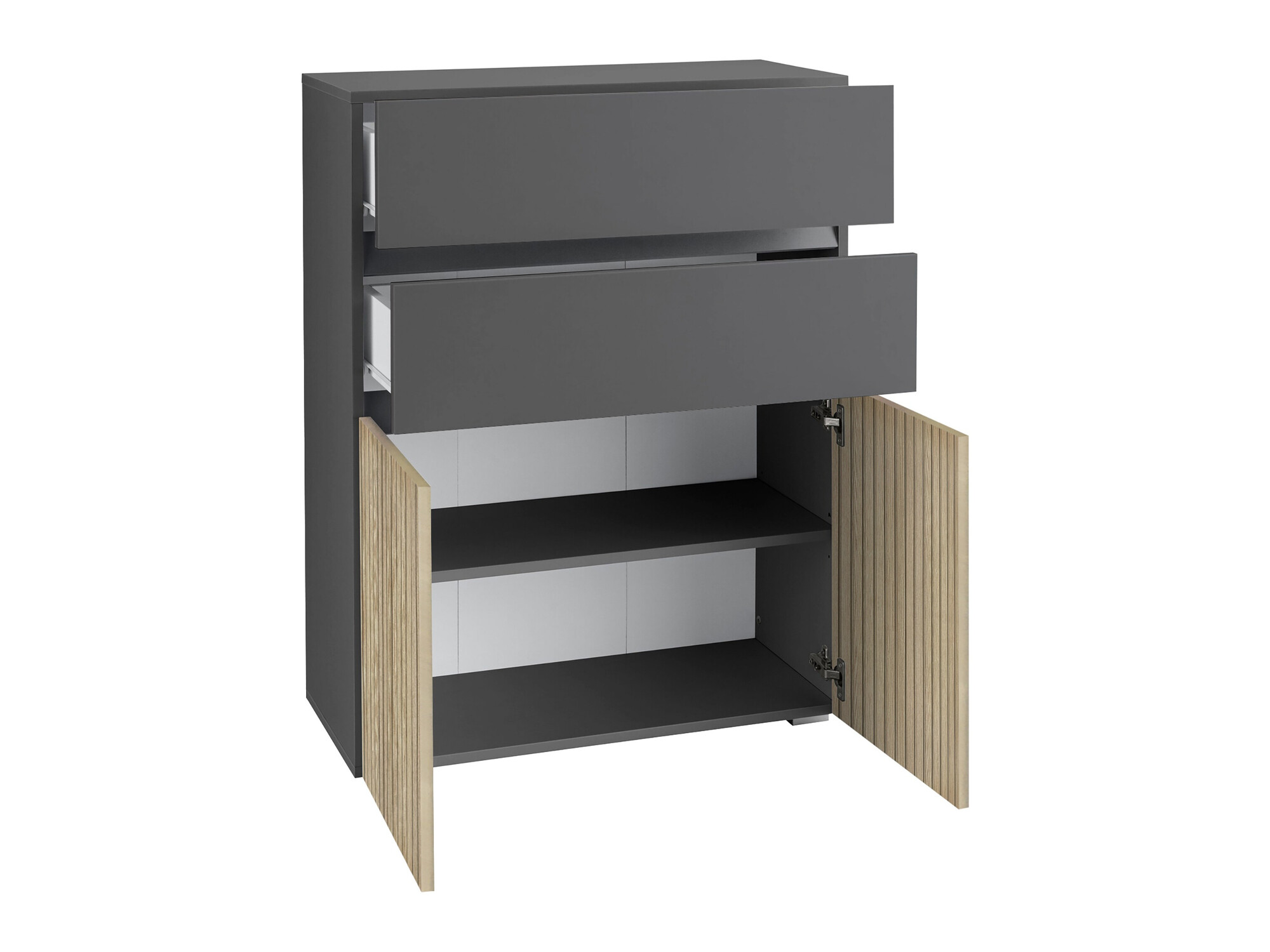 Stāvošs vannas skapītis Soncamu 101 (Antracīts + Gaišs ozols)