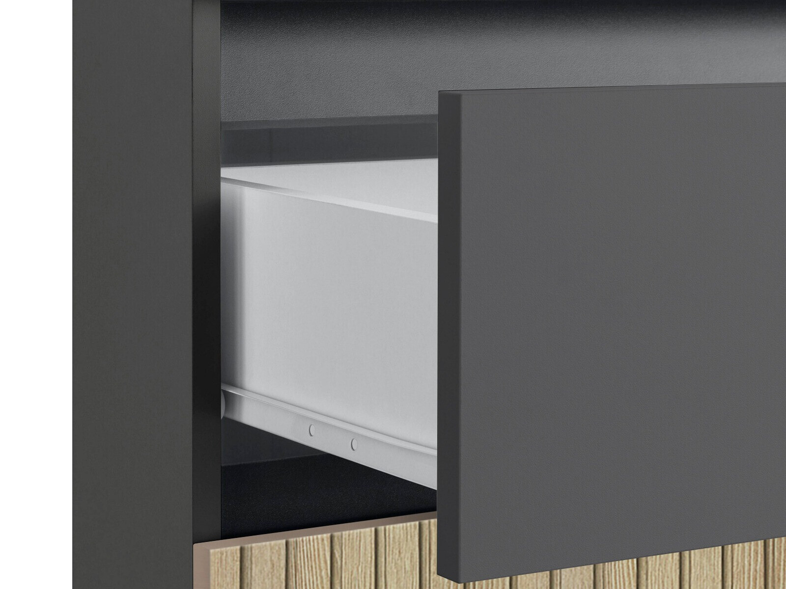 Stāvošs vannas skapītis Soncamu 101 (Antracīts + Gaišs ozols)