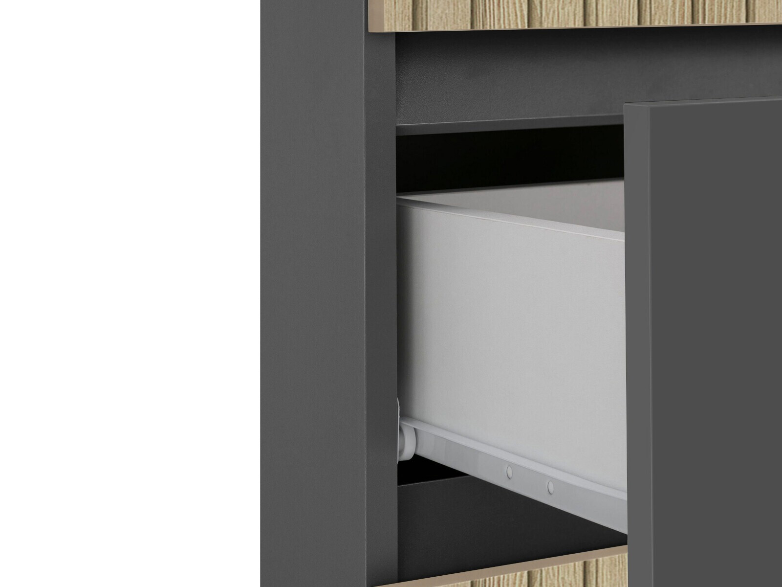Stāvošs vannas skapītis Soncamu 102 (Antracīts + Gaišs ozols)