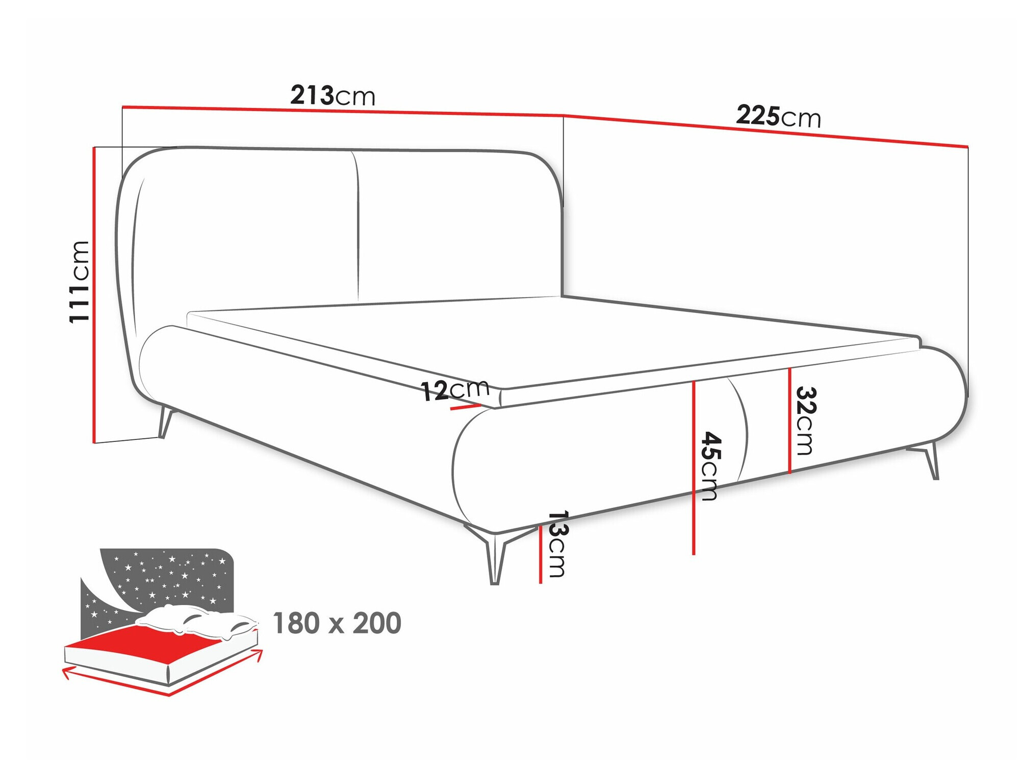 Кровать Clovis 119 (Coral 45)