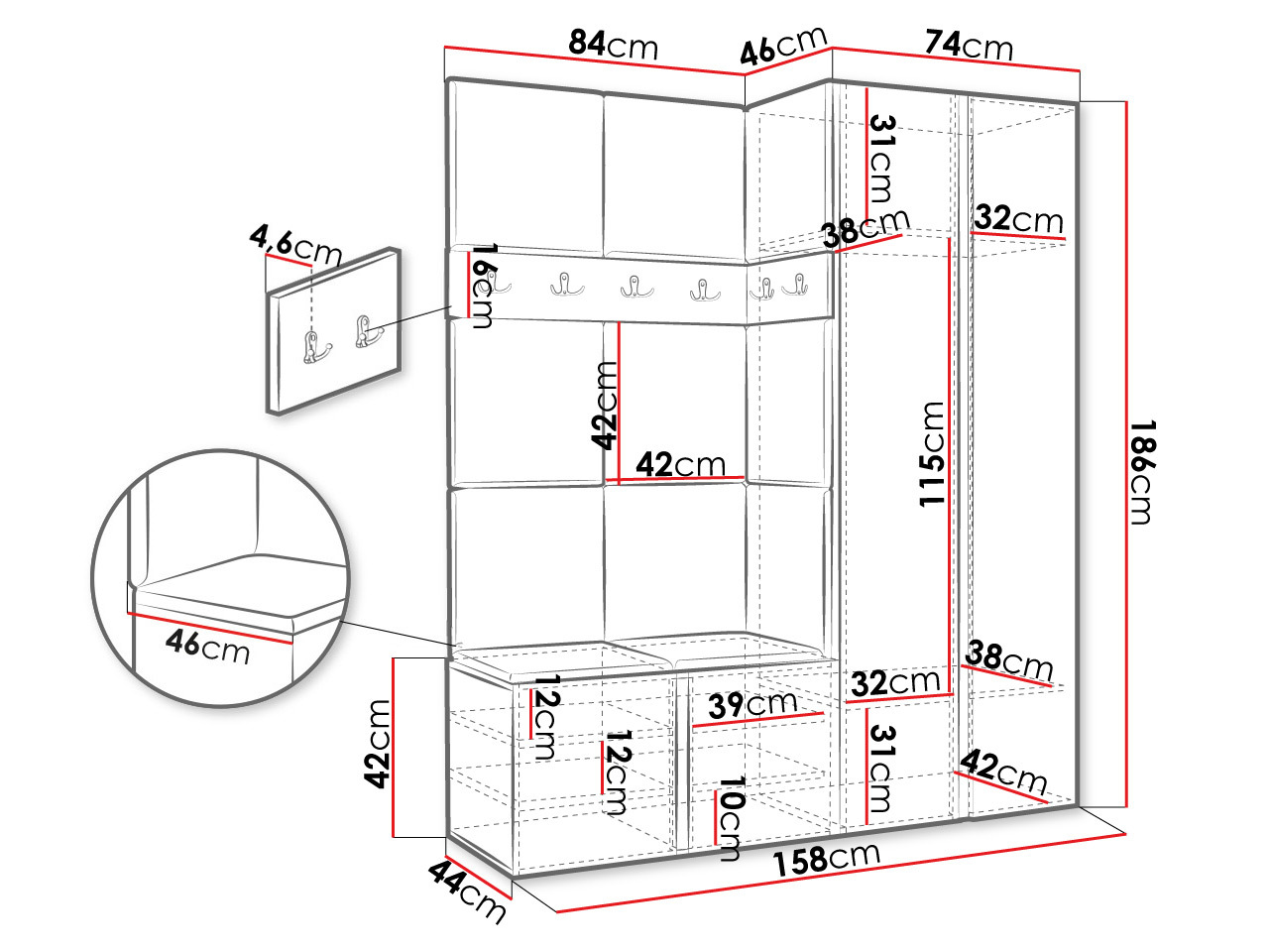 Прихожая Hartford 278 (Manila 09)