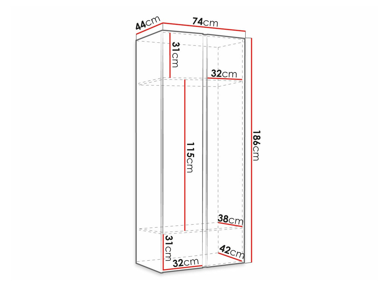 Skapis Hartford 367 (Balts)