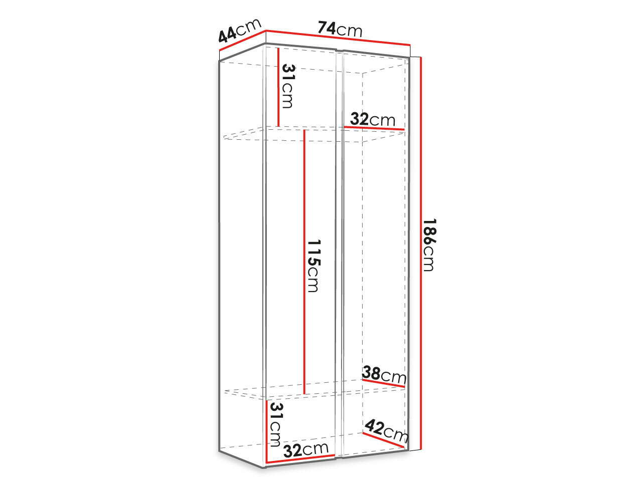 Skapis Hartford 368 (Balts)