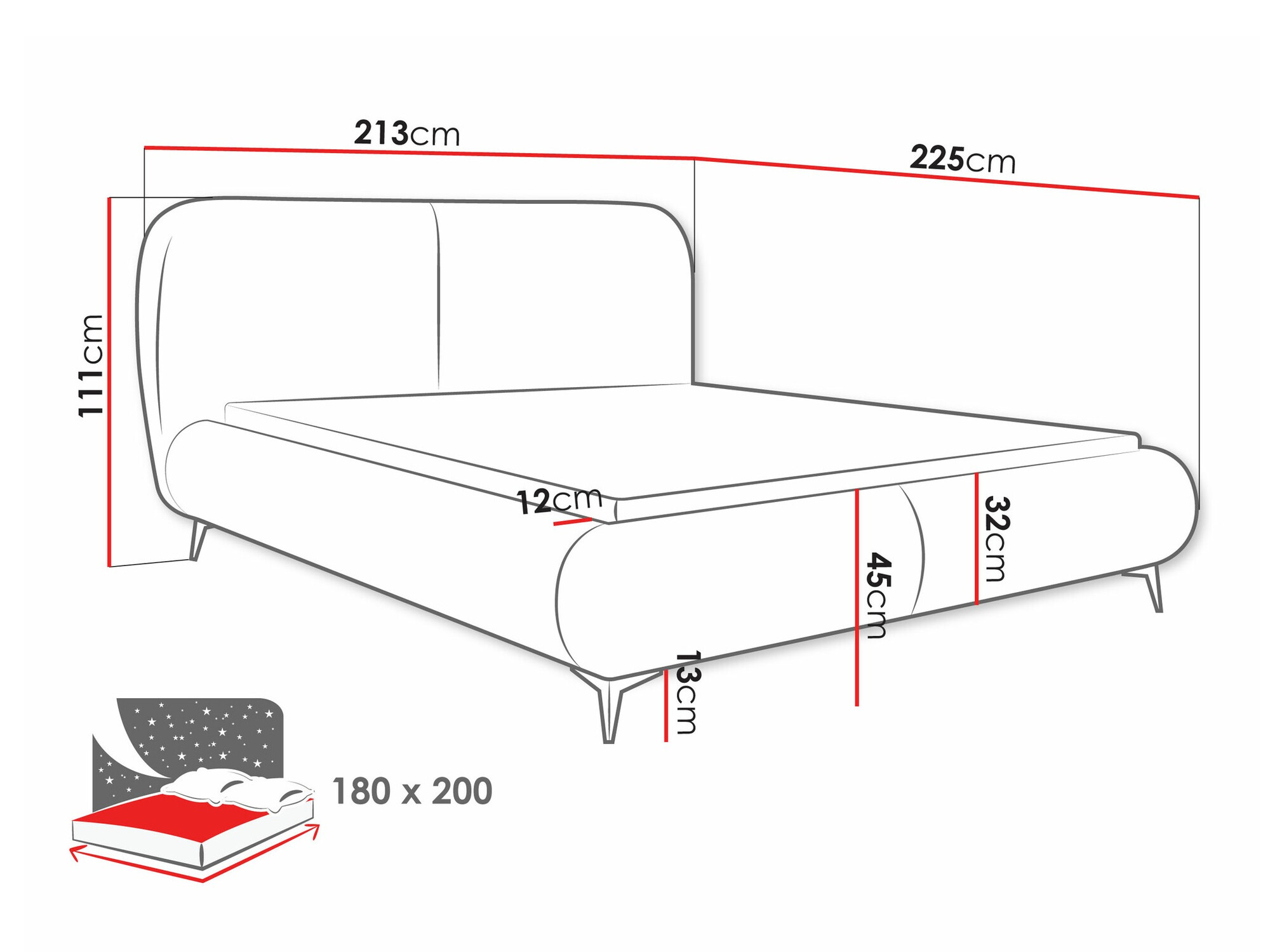 Кровать Clovis 119 (Coral 75)
