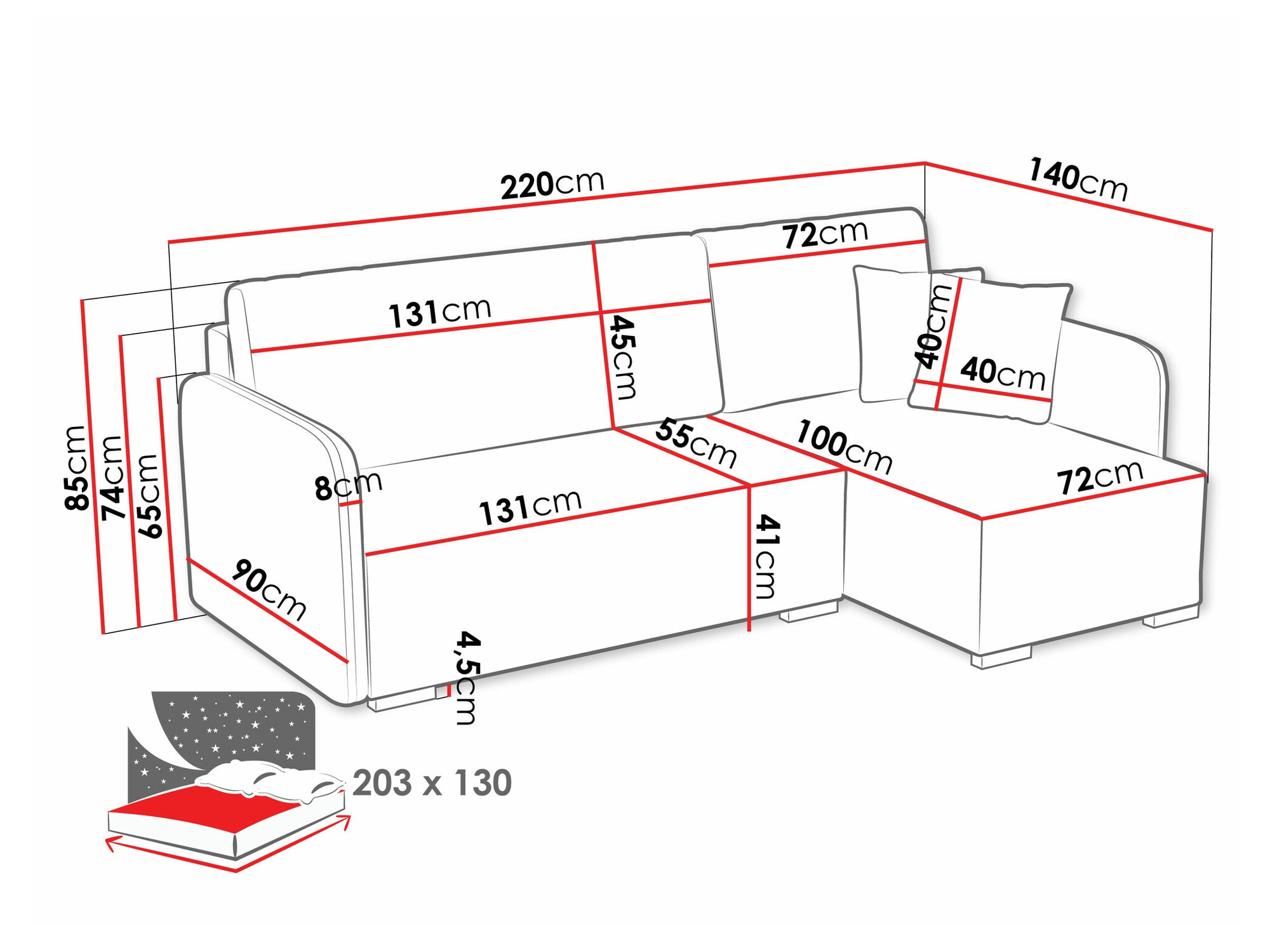 Stūra dīvāns Columbus 245 (Velo 627)