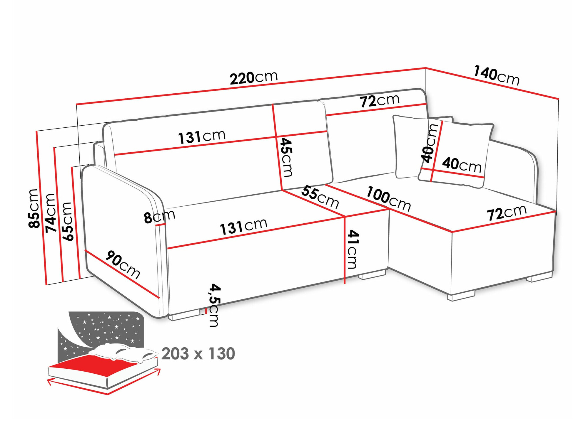 Stūra dīvāns Columbus 245 (Velo 635)