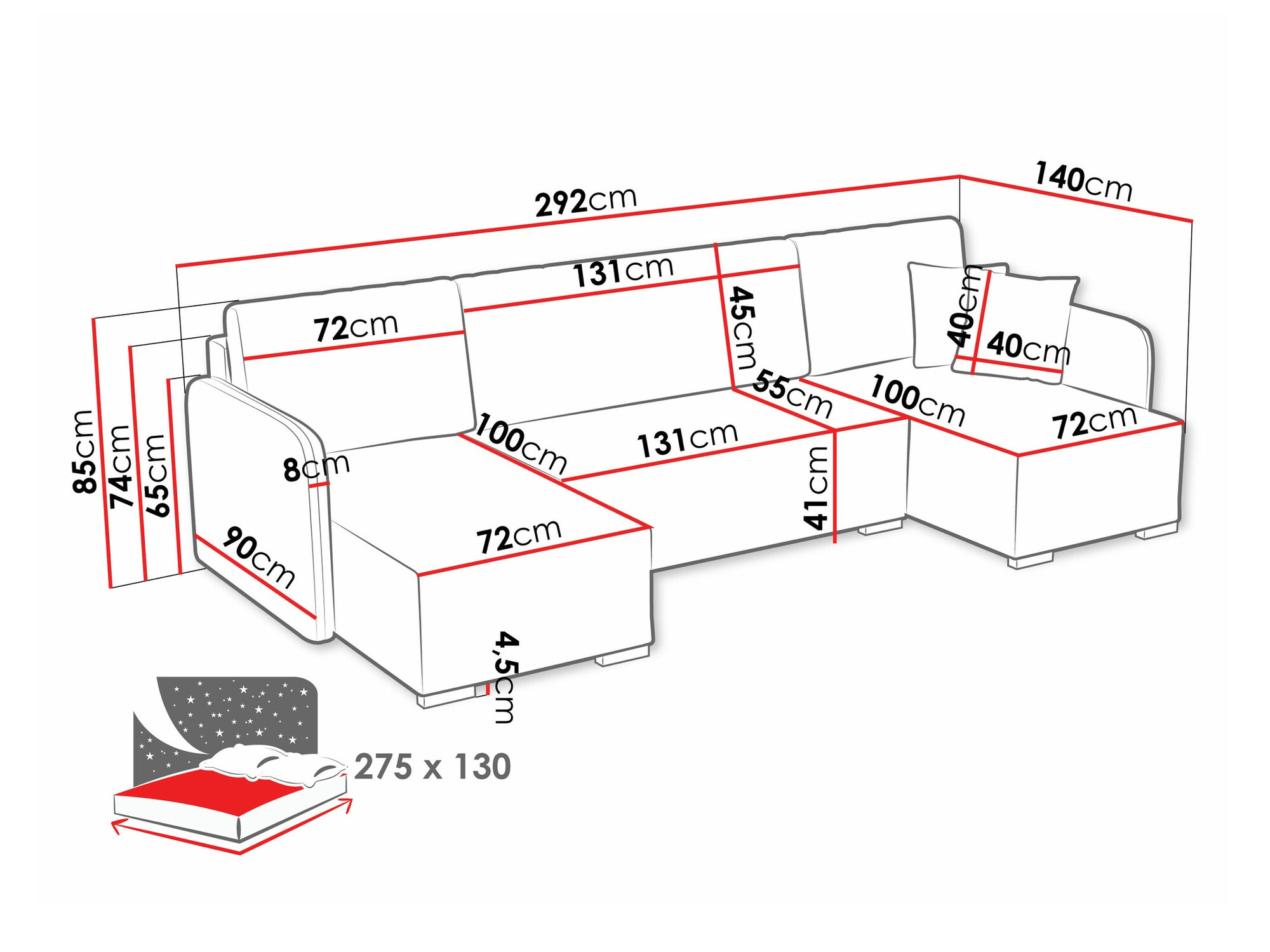 Угловой диван Columbus 246 (Velo 625)