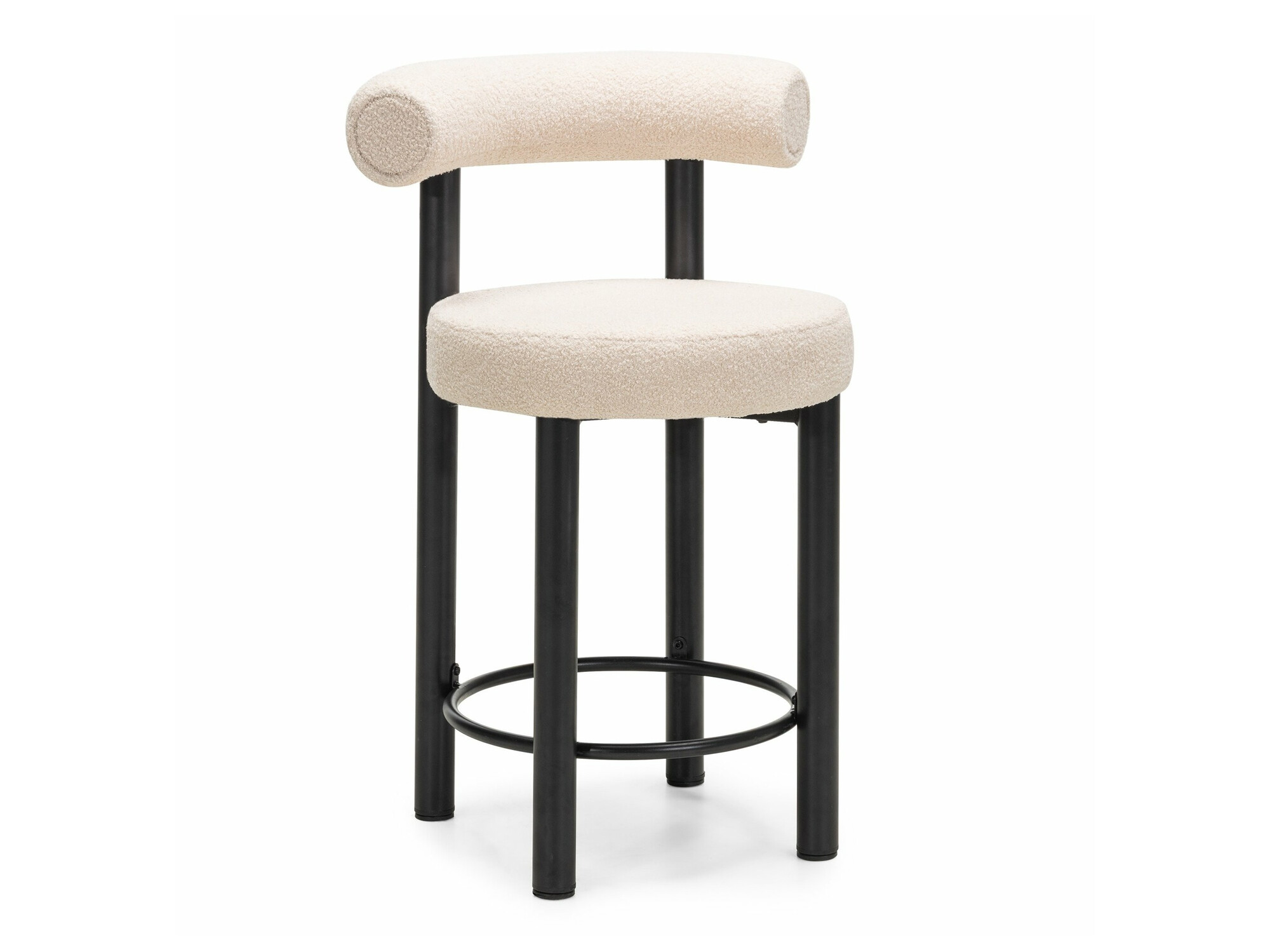 Zemais bāra krēsls Burleson 186 (Bēšs + Melns)