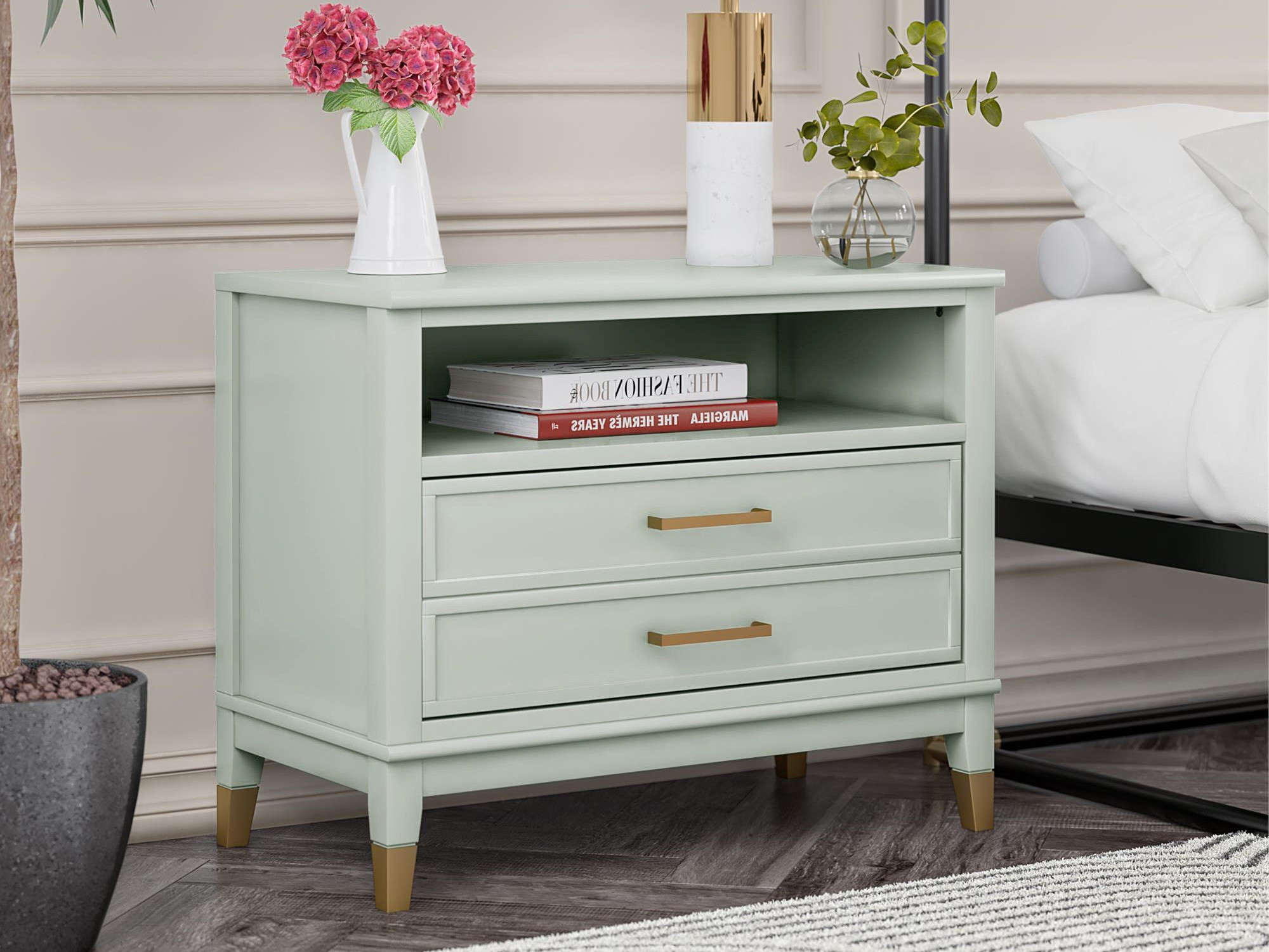 Naktsgaldiņš CosmoLiving by Cosmopolitan Belromu 107 (Zaļš)