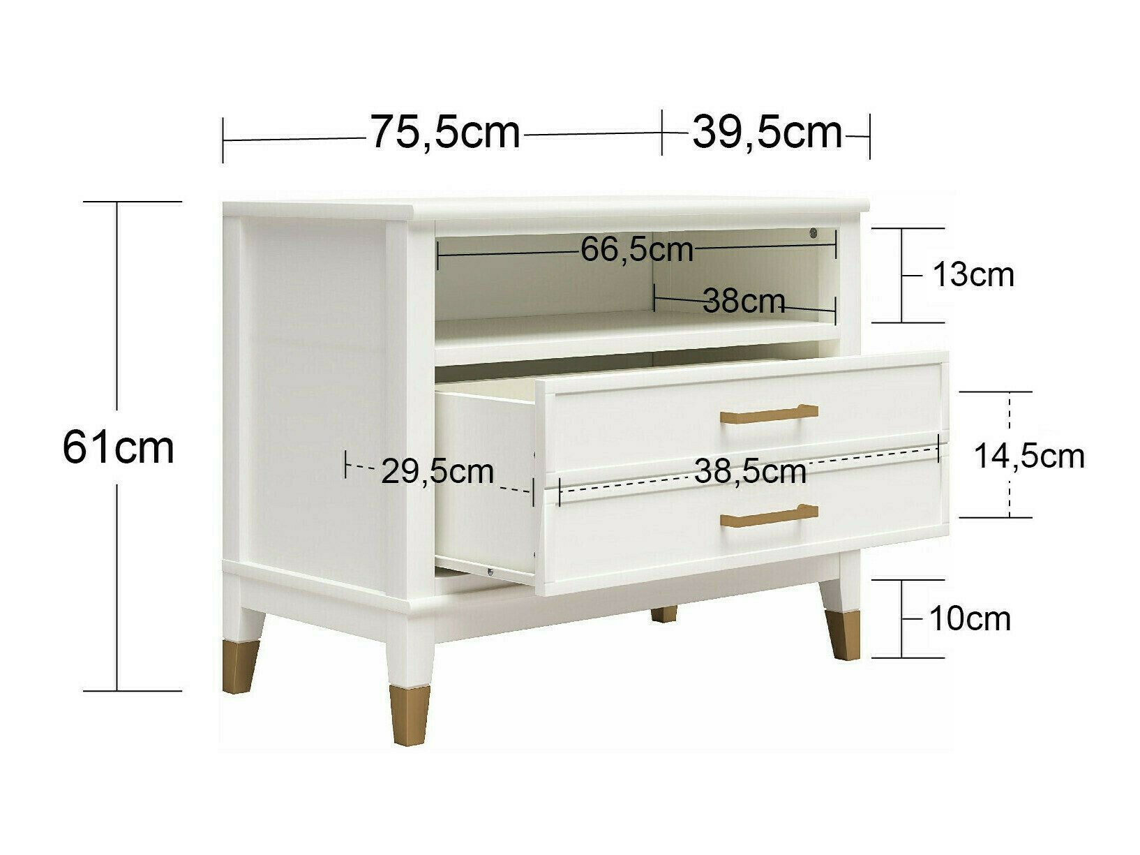 Naktsgaldiņš CosmoLiving by Cosmopolitan Belromu 107 (Zaļš)