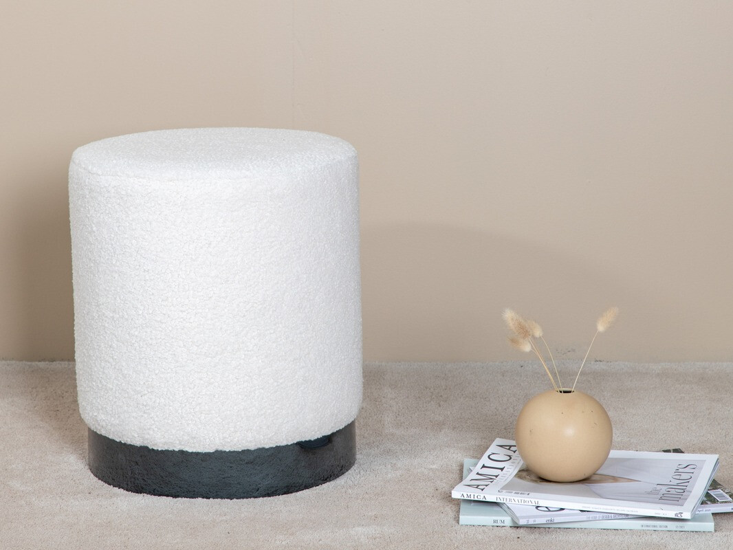 Пуф Dallas 2936 (Белый + Глянцевый черный)