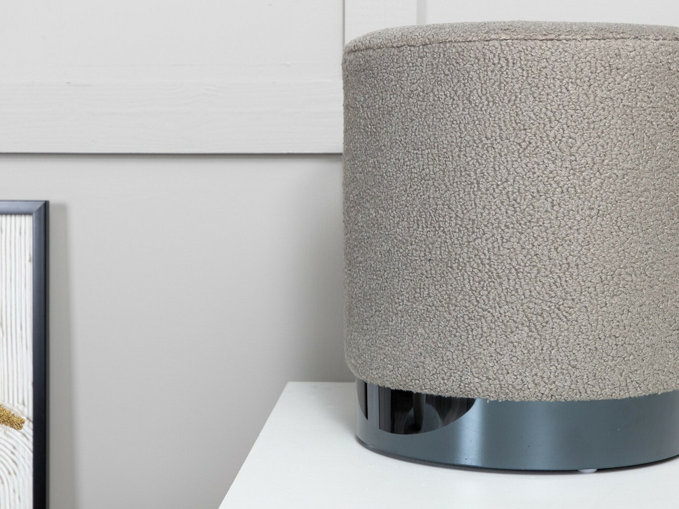 Пуф Dallas 2936 (Серый + Глянцевый черный)