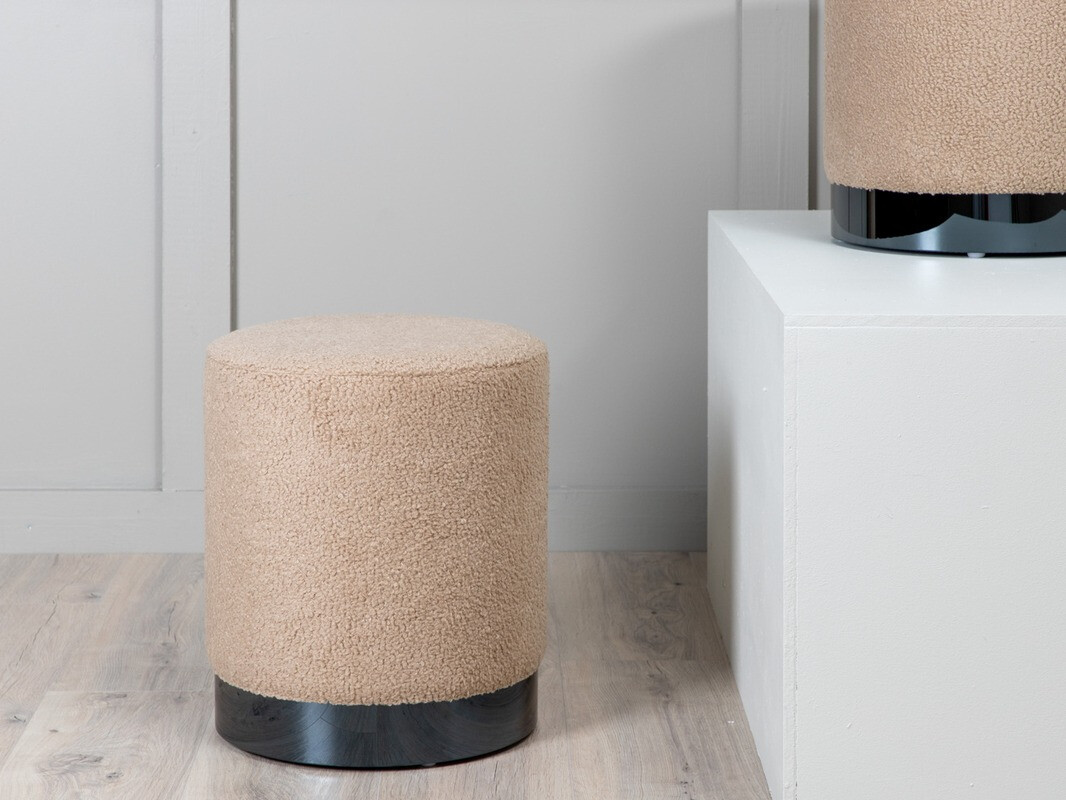 Pufs Dallas 2936 (Bēšs + Glancēts melns)