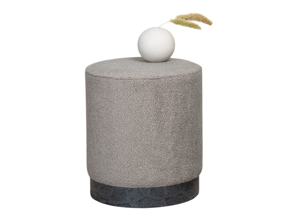 Pufs Dallas 2936 (Pelēks + Glancēts melns)