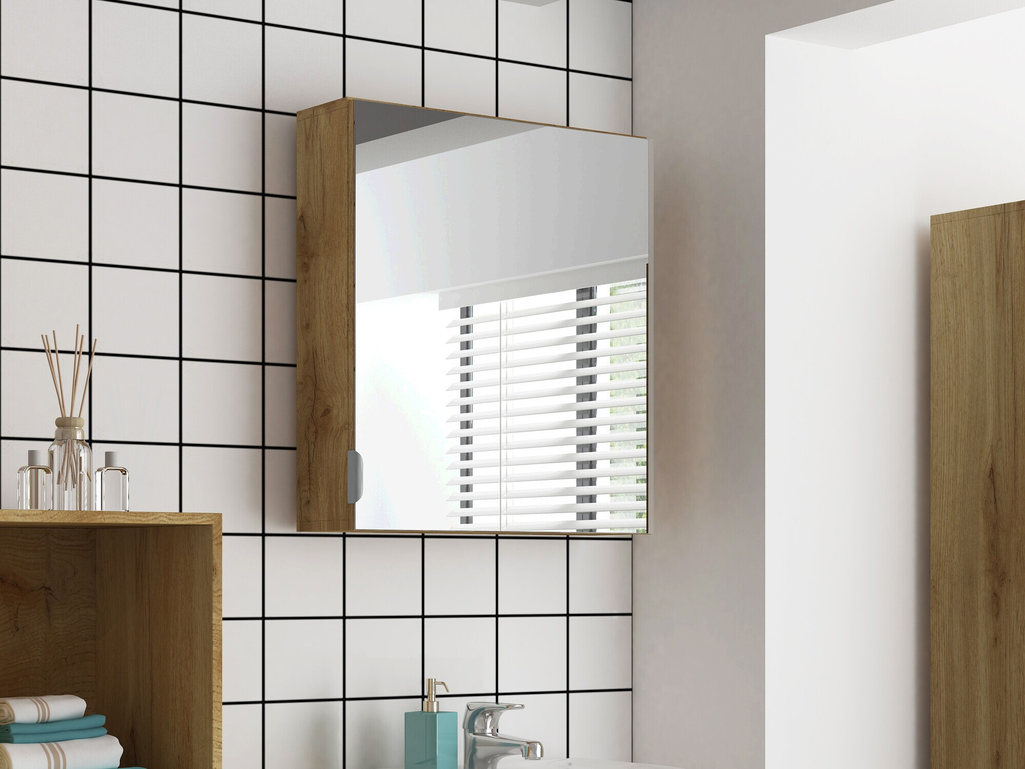 Шкаф для ванной комнаты c зеркалом Denton 1470