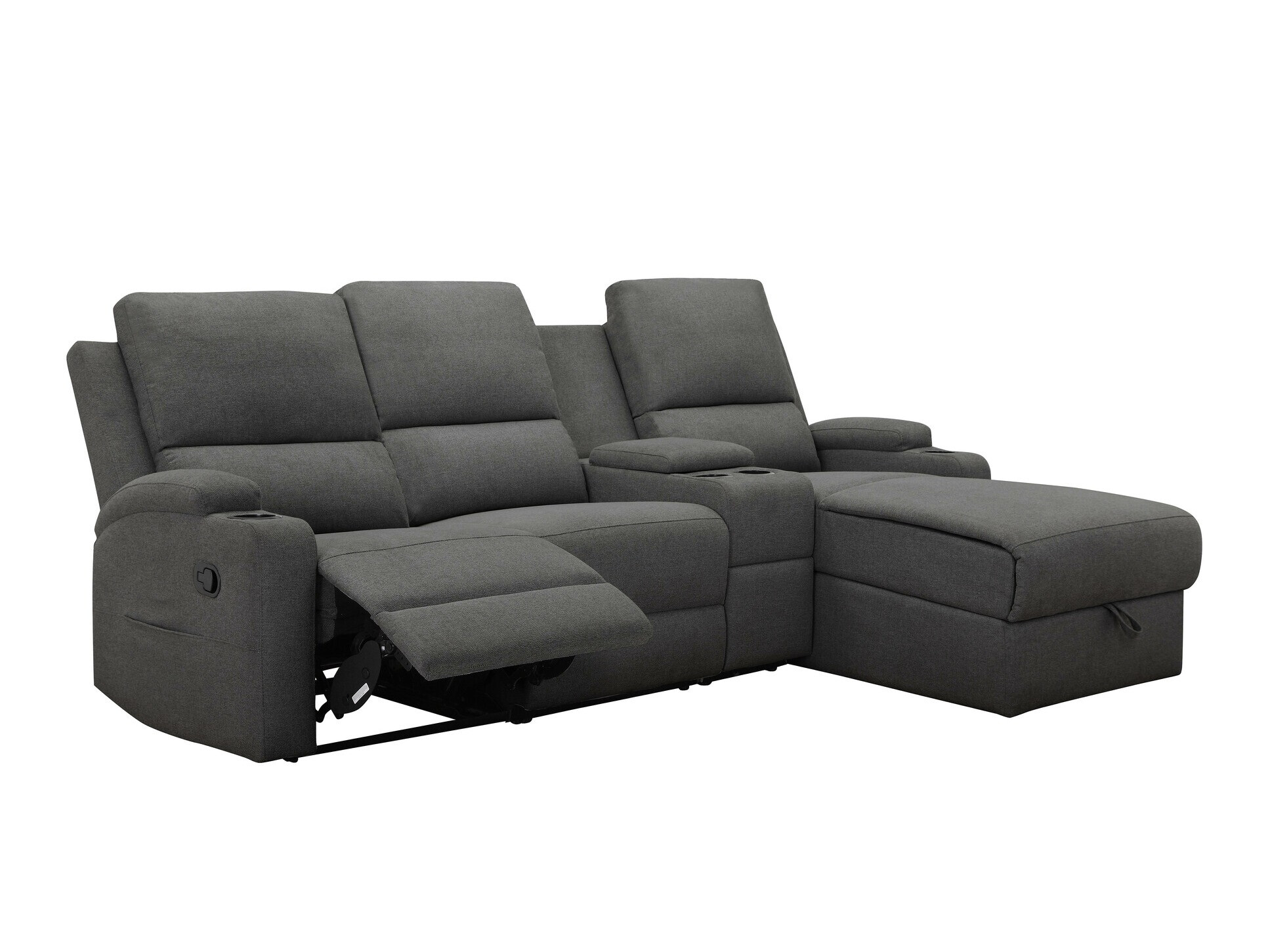 Stūra dīvāns reglaineris Denton 1368 (Antracīts)