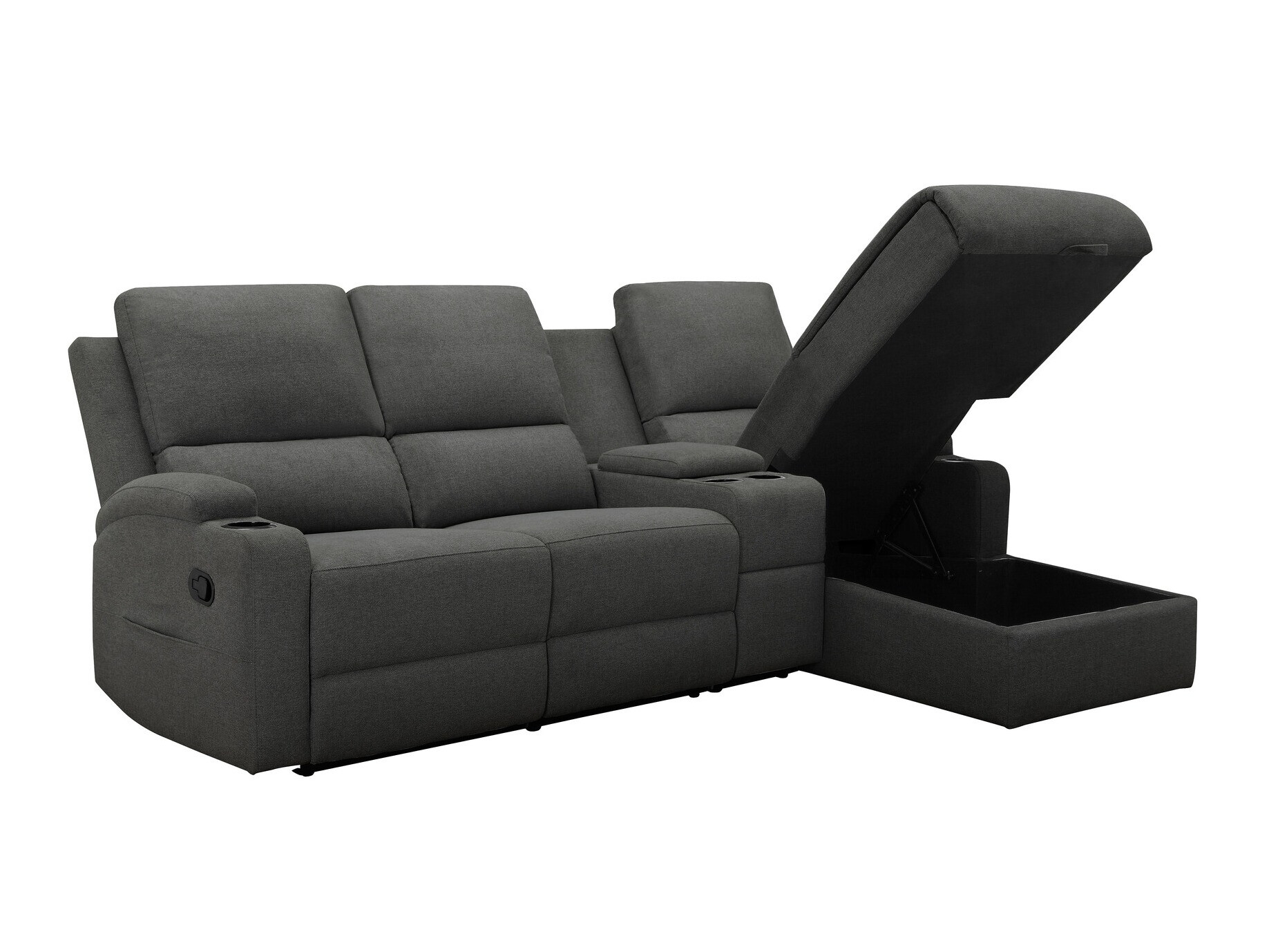 Stūra dīvāns reglaineris Denton 1368 (Antracīts)