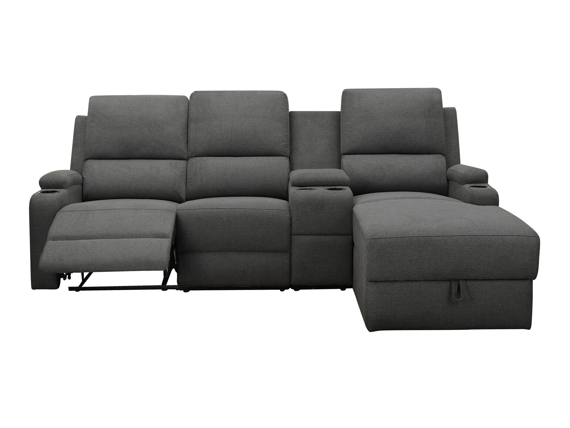 Stūra dīvāns reglaineris Denton 1368 (Antracīts)