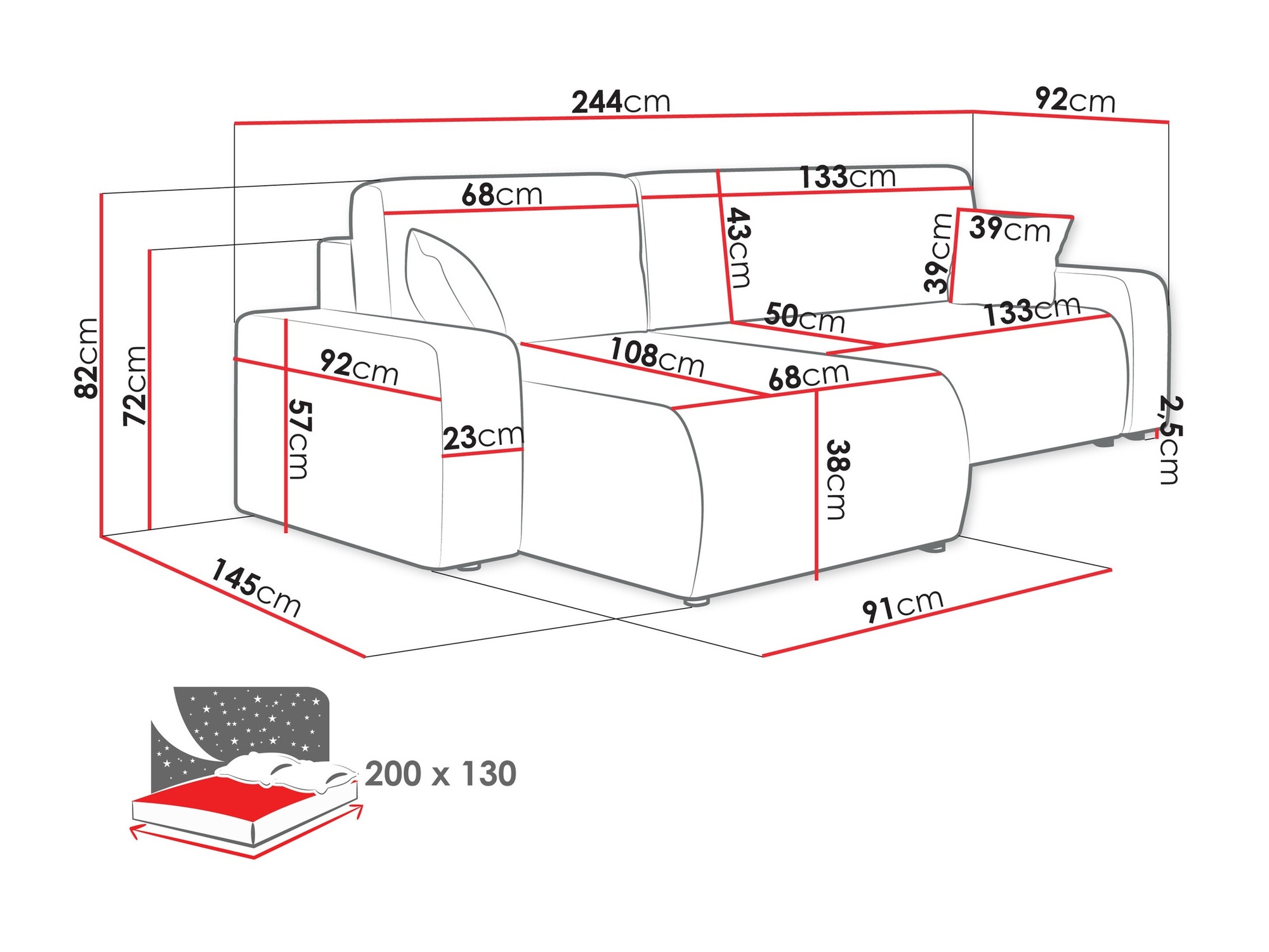 Stūra dīvāns Shelton 102 (Lima 27)
