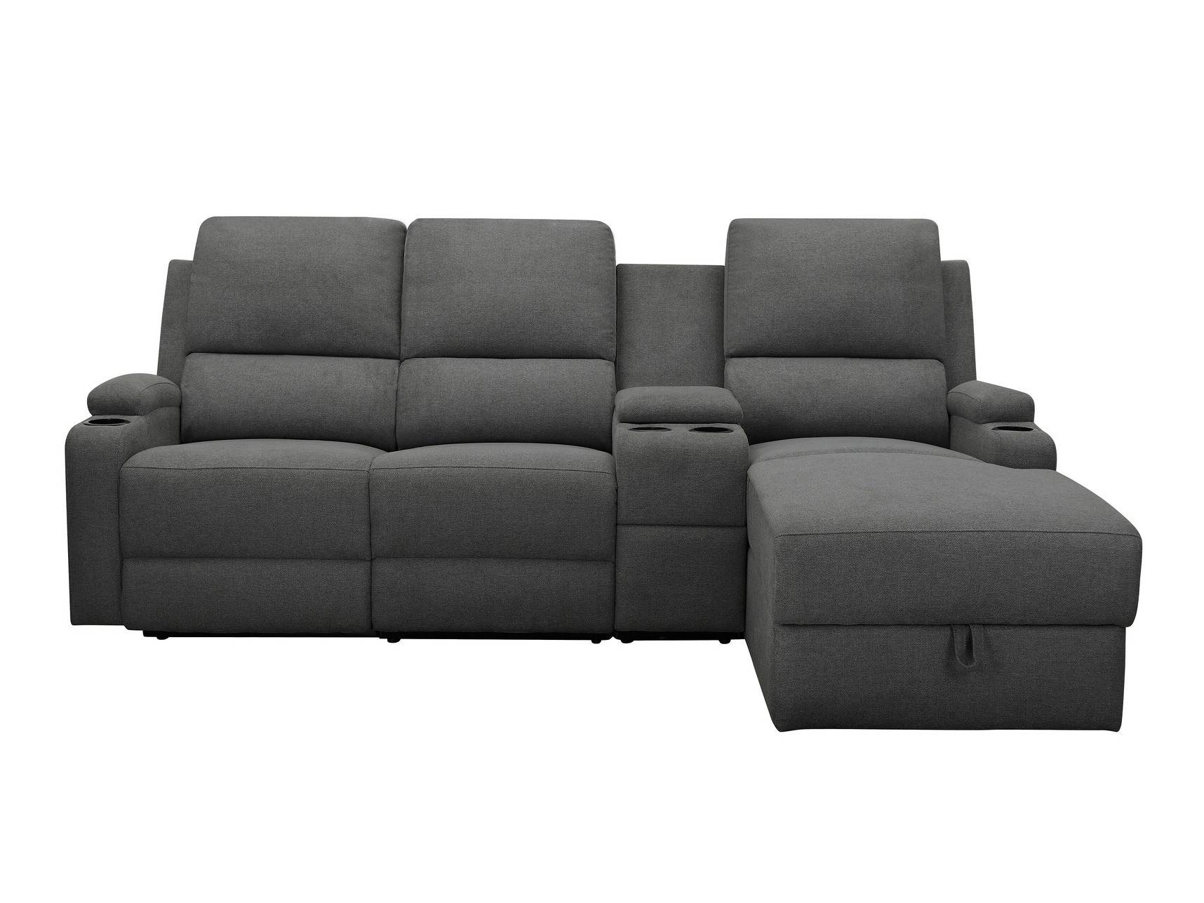 Угловой диван реклайнер Denton 1368 (Антрацит)