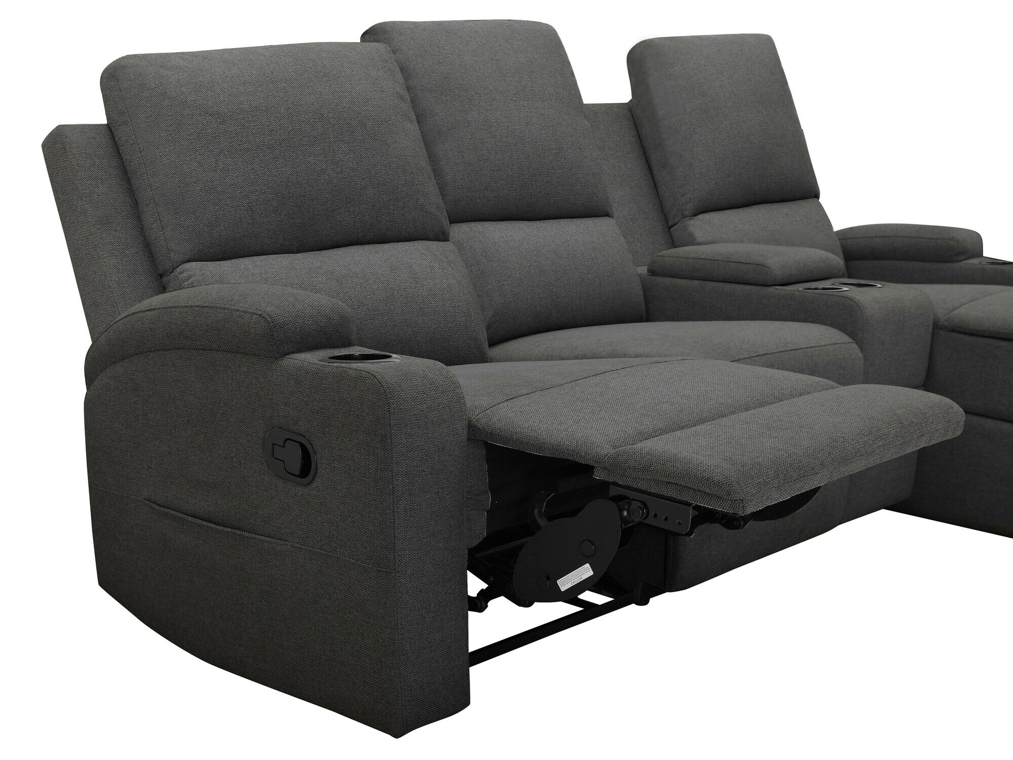 Угловой диван реклайнер Denton 1368 (Антрацит)