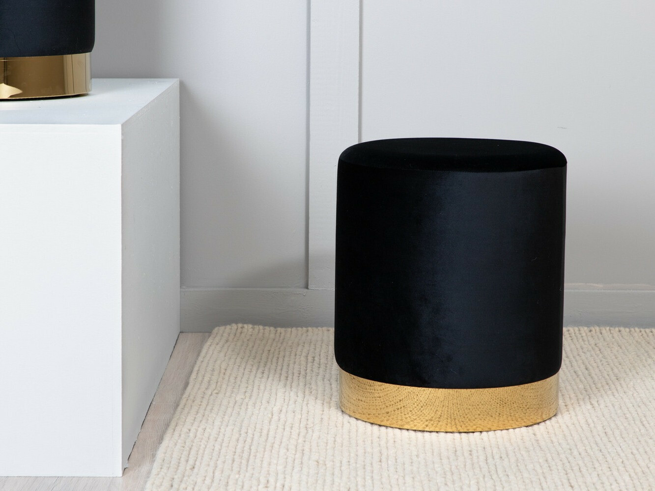 Пуф Dallas 2936 (Чёрный + Глянцевый желтый)