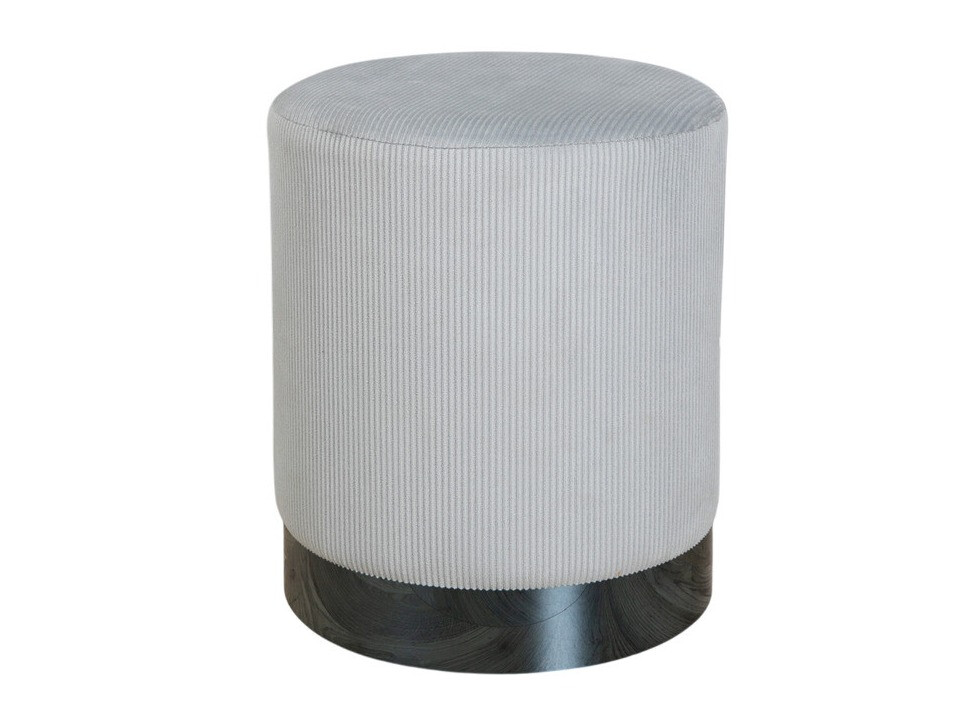 Pufs Dallas 2936 (Gaiši pelēks + Glancēts melns)