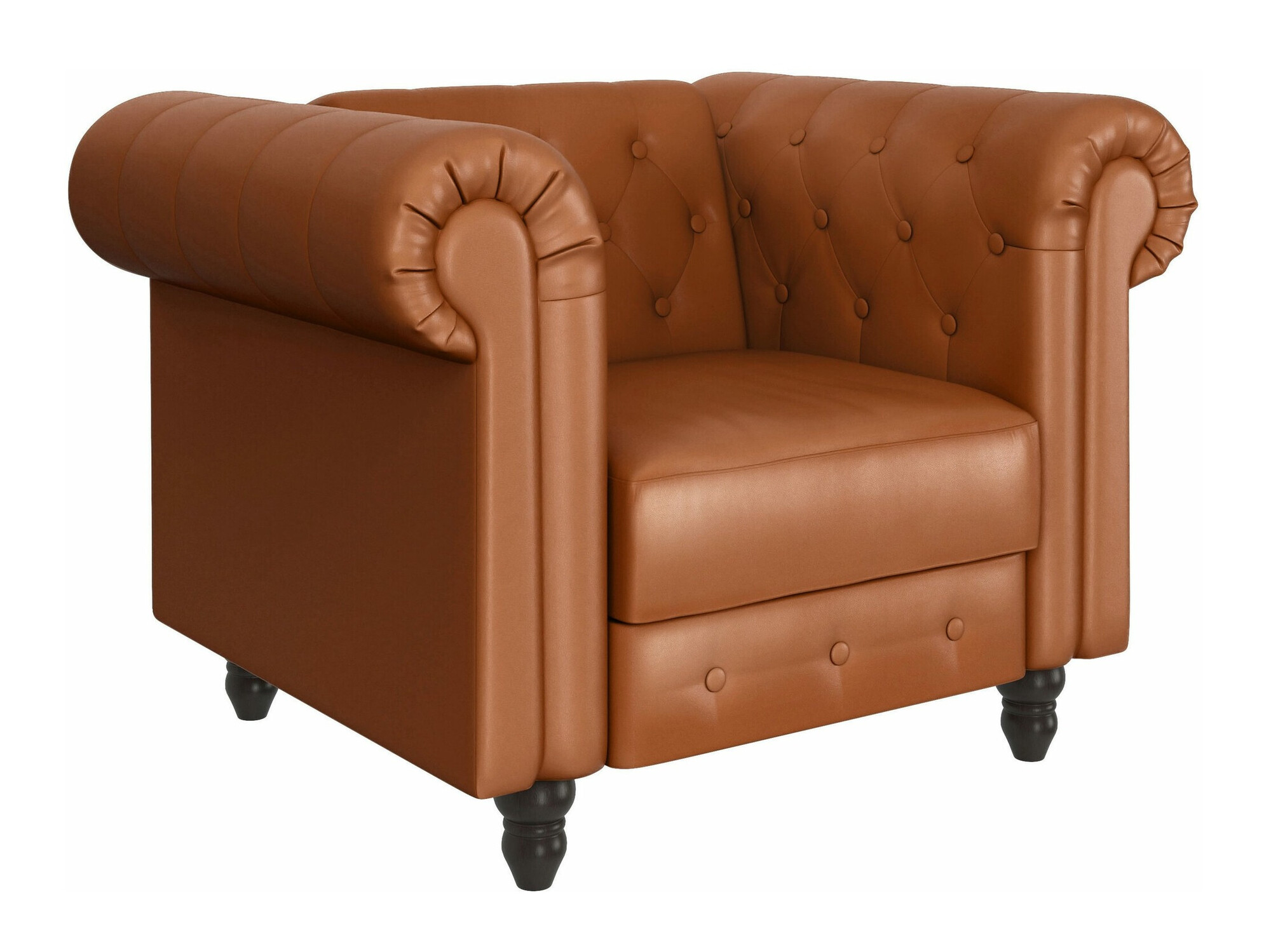Chesterfield krēsls Tulsa 630 (Gaiši brūns)