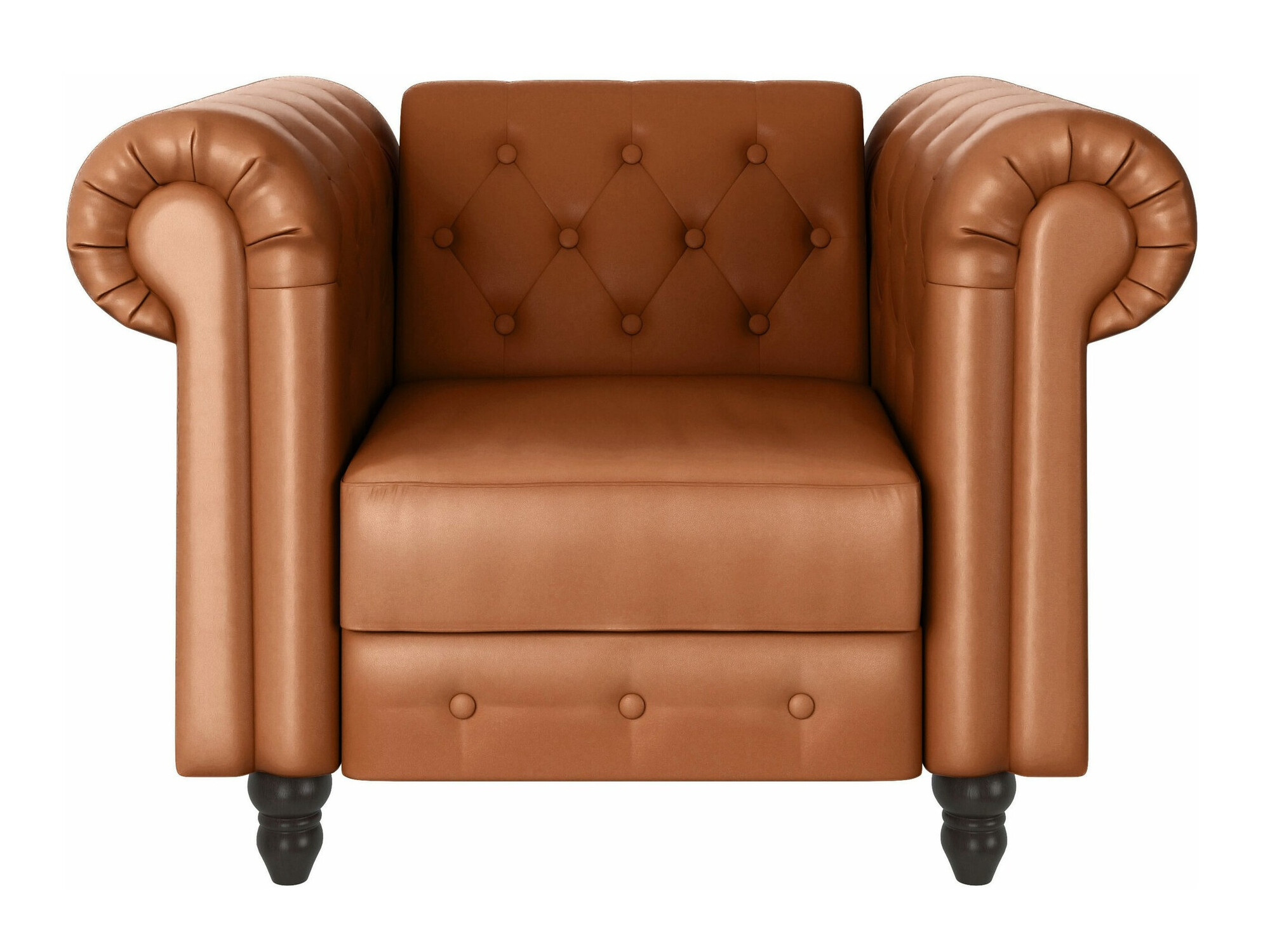 Chesterfield krēsls Tulsa 630 (Gaiši brūns)