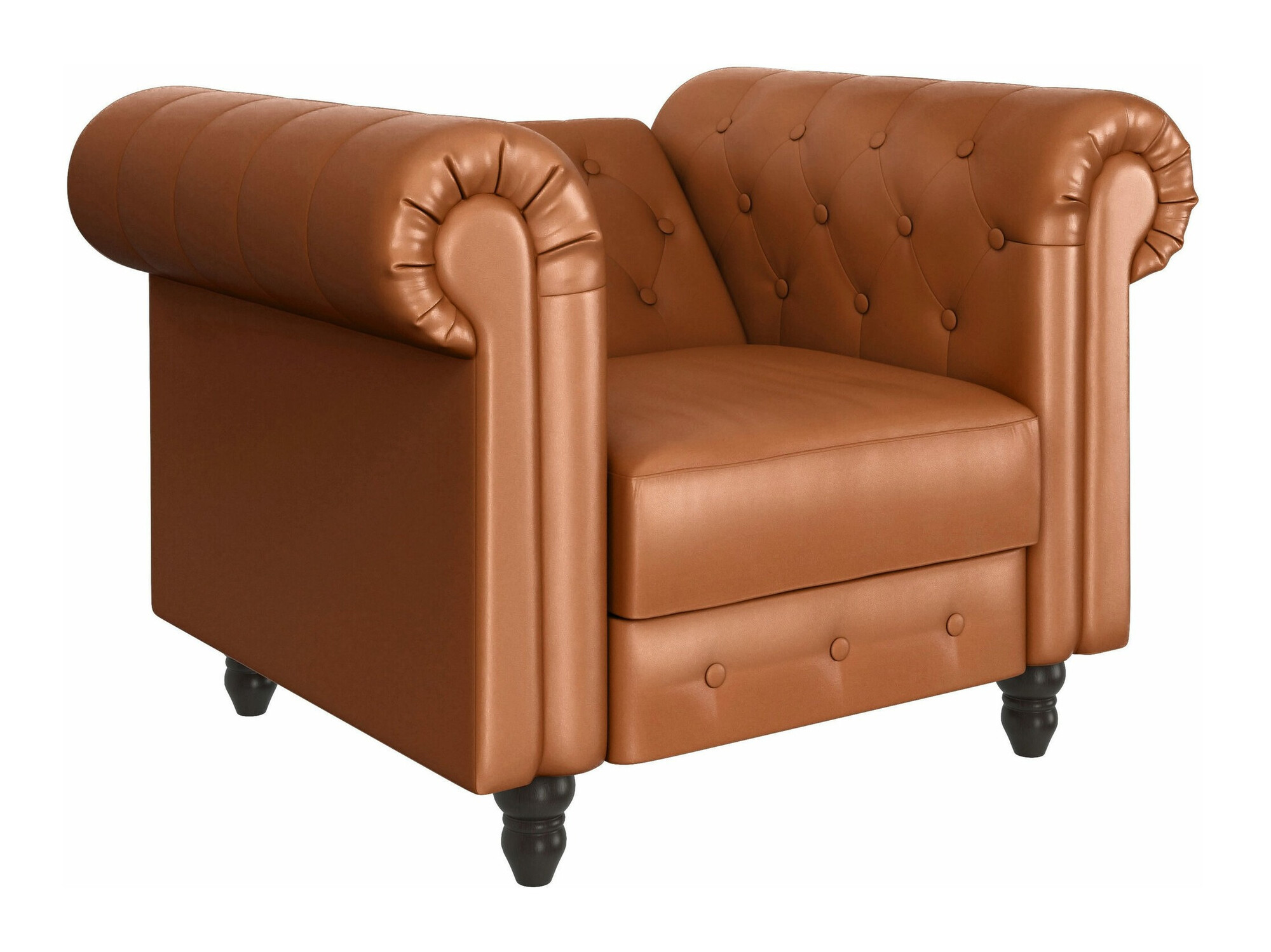 Chesterfield krēsls Tulsa 630 (Gaiši brūns)