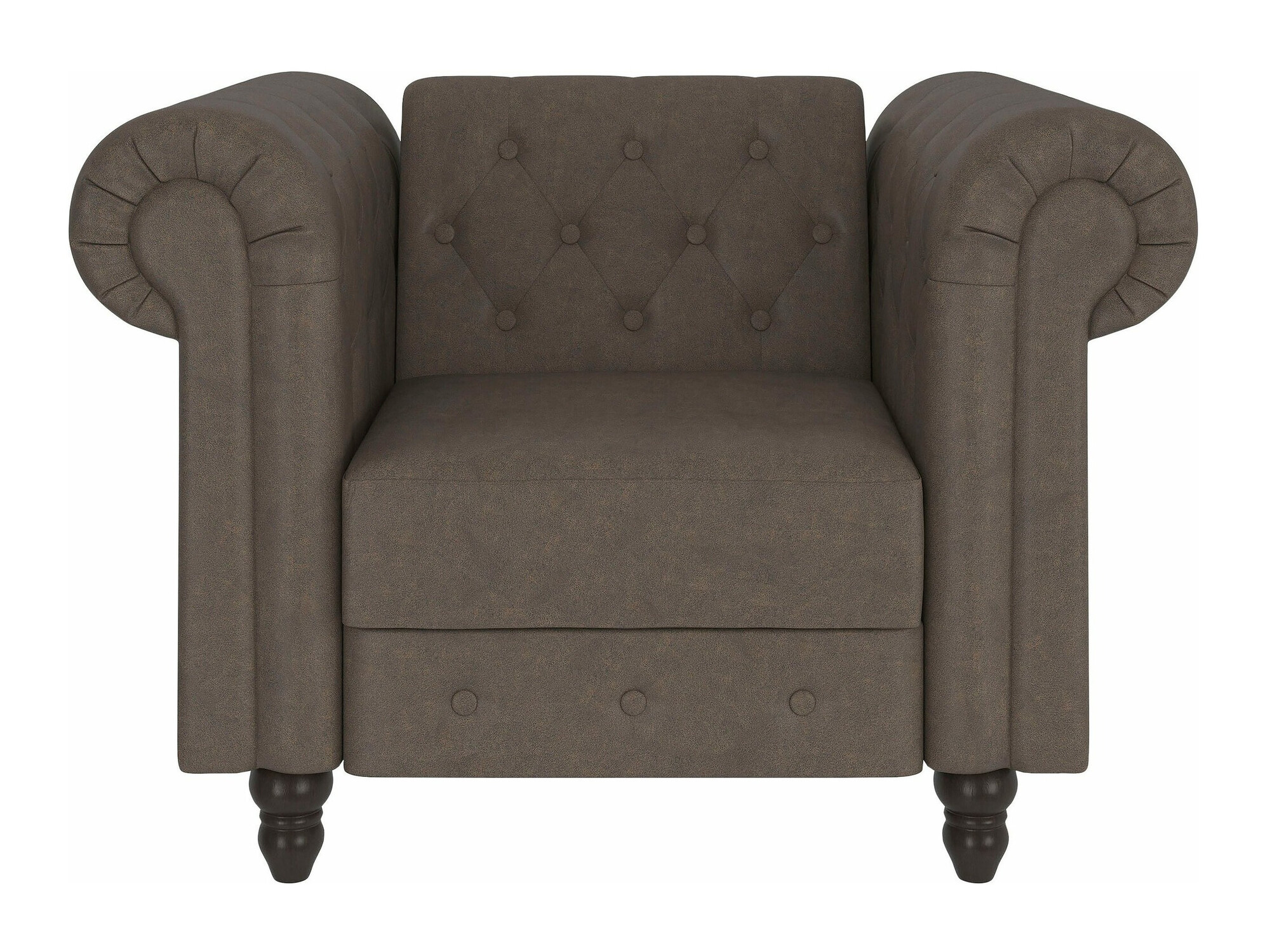 Chesterfield krēsls Tulsa 630 (Tumši brūns)