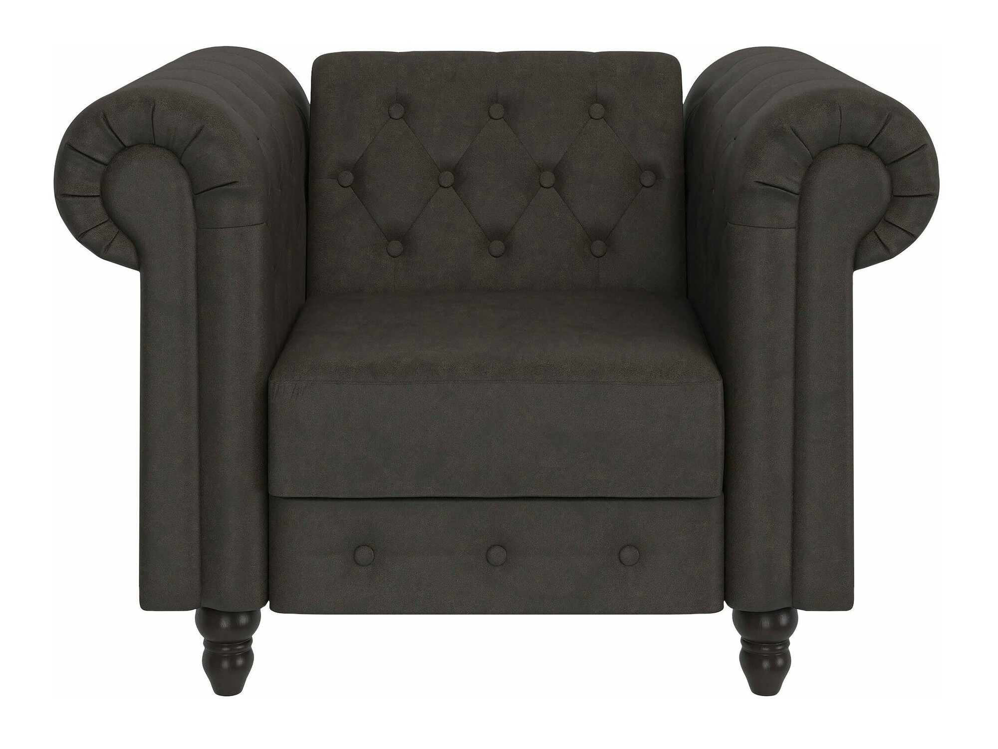 Chesterfield krēsls Tulsa 630 (Tumši brūns)