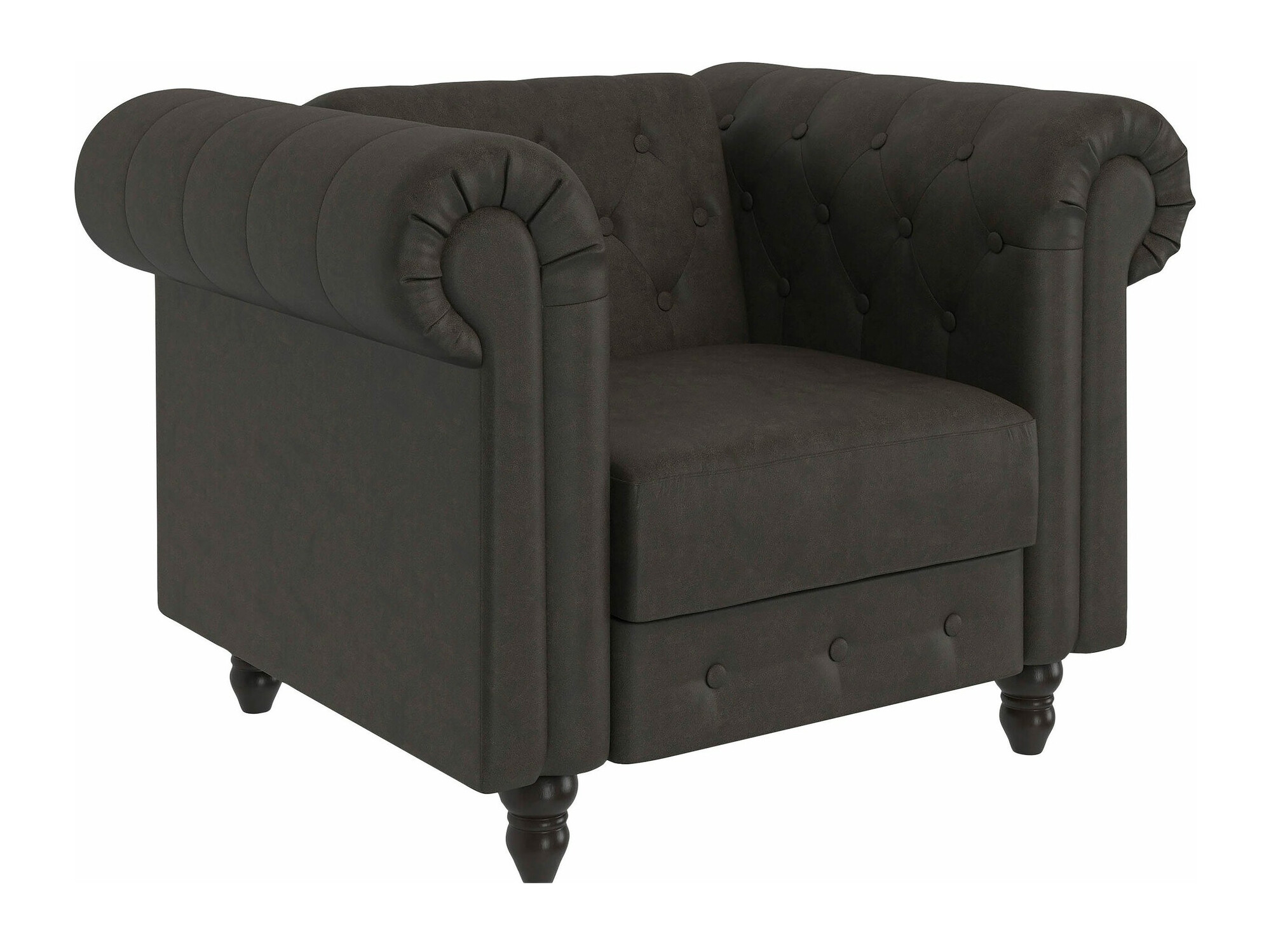 Chesterfield atpūtas krēsls Tulsa 630 (Tumši brūns)