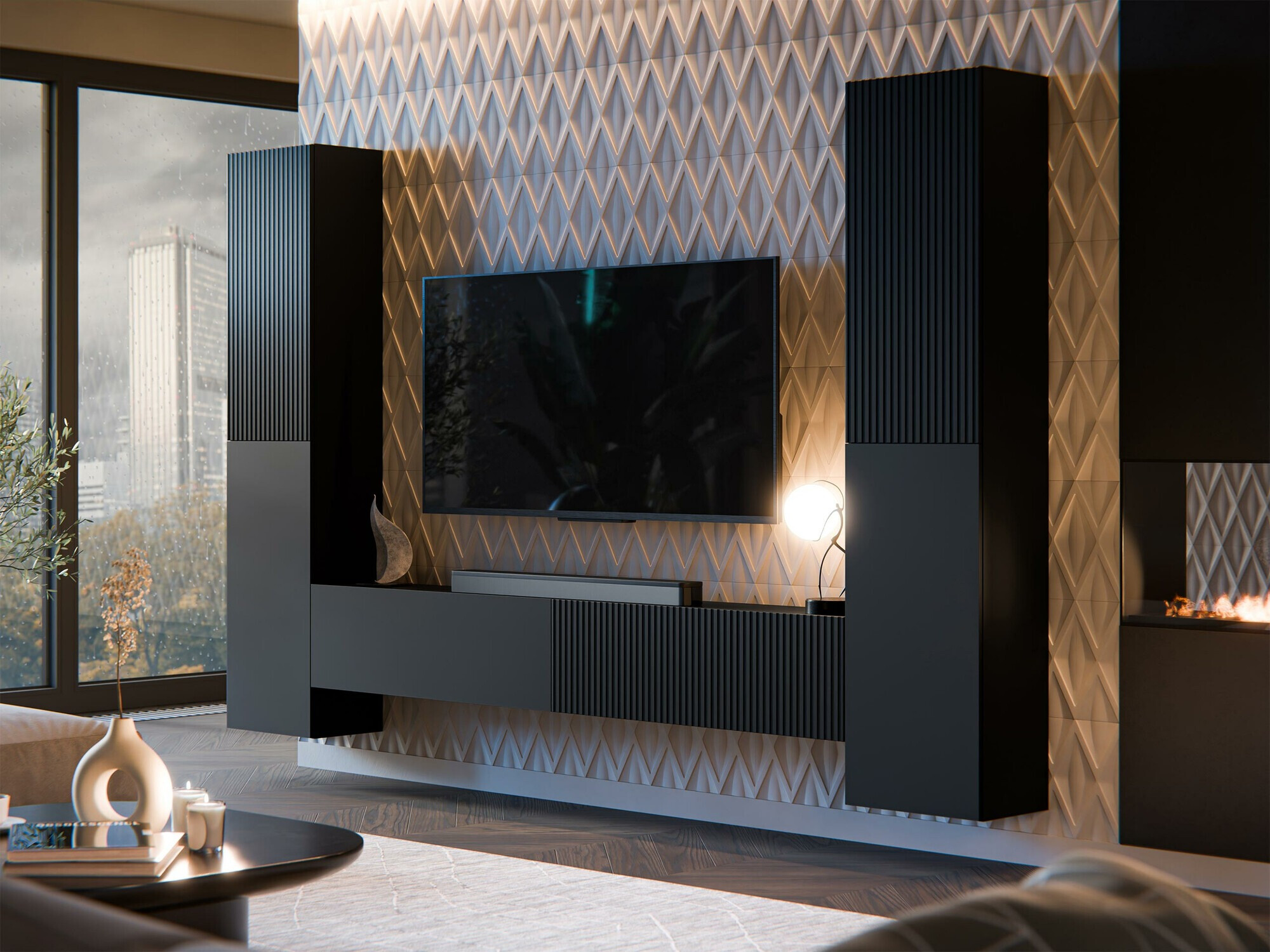 Viesistabas komplekts Species II (Melns)