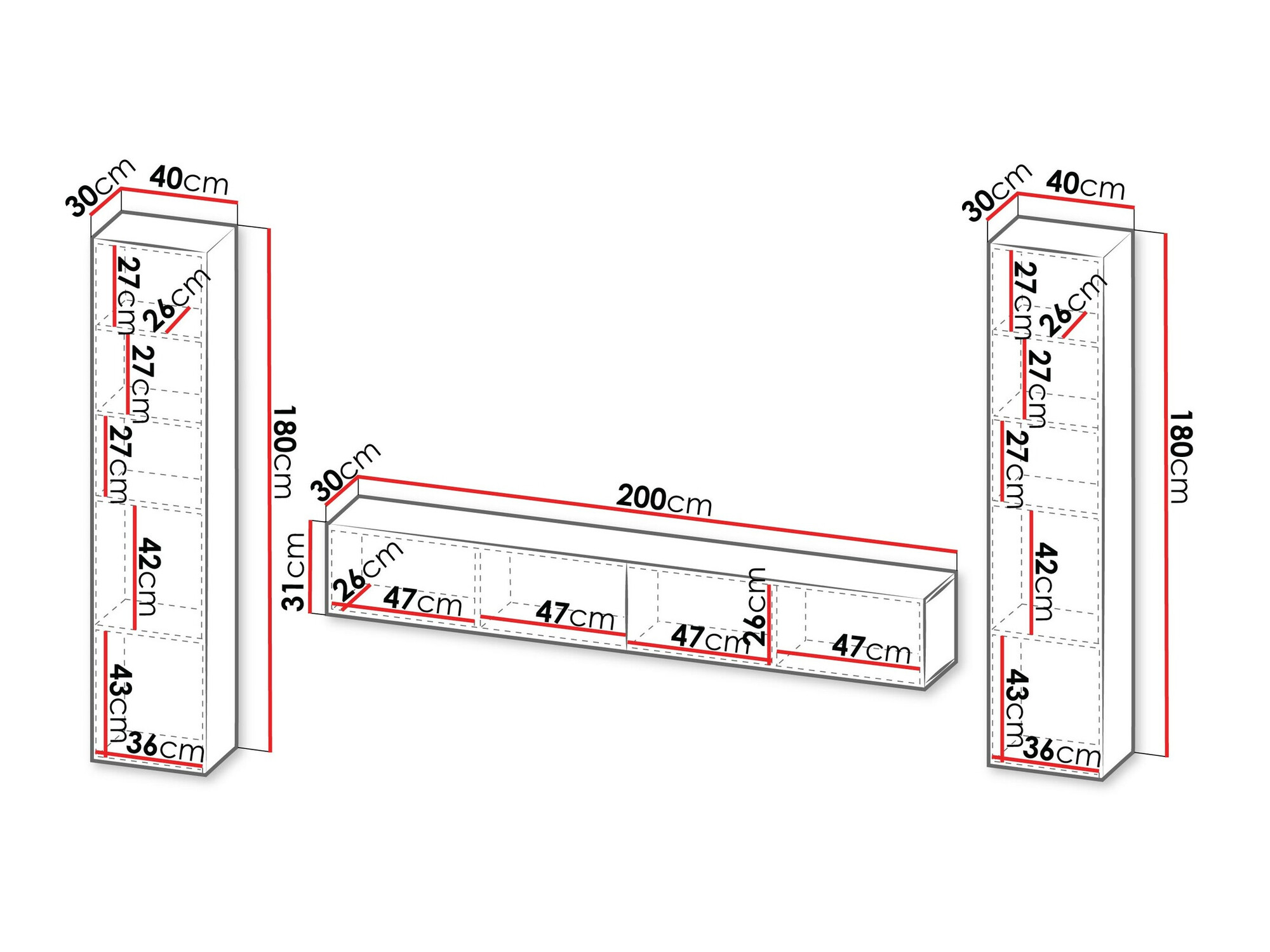 Viesistabas komplekts Species II (Melns)