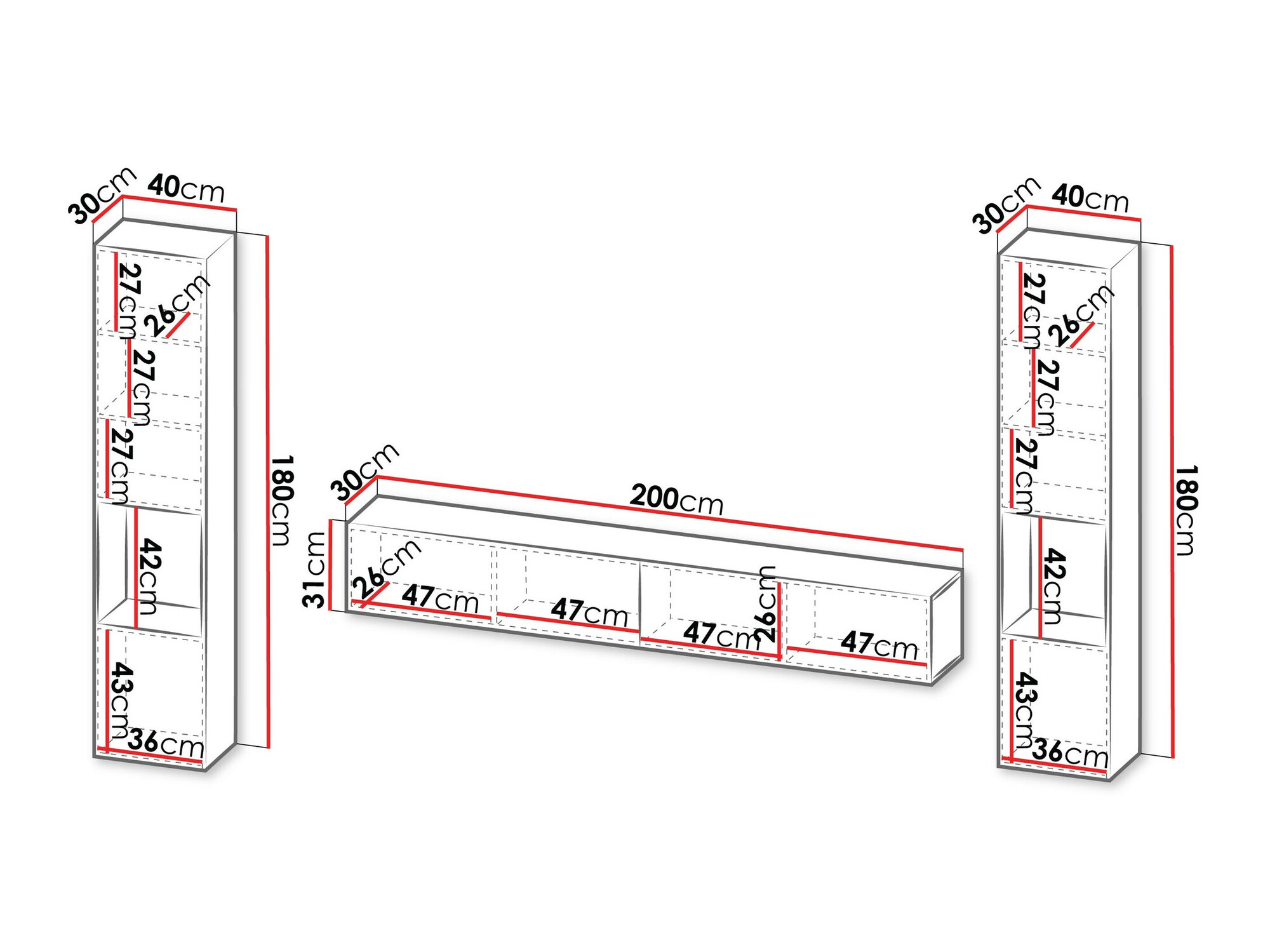 Viesistabas komplekts Species III (Melns)