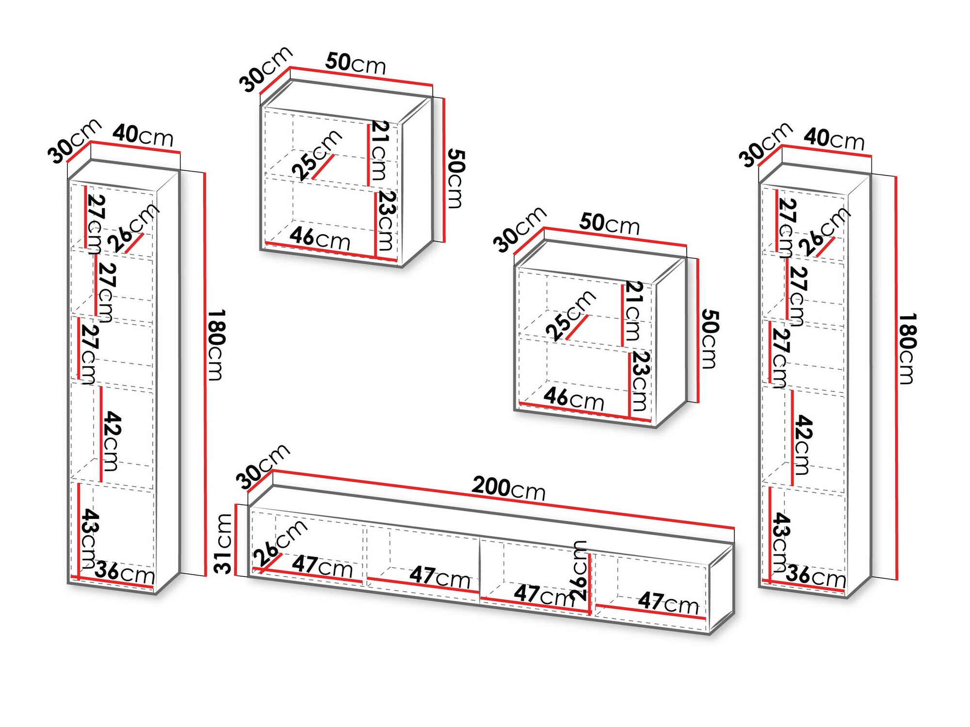 Набор для гостиной Calveru 109 (Чёрный + Дуб вотан)