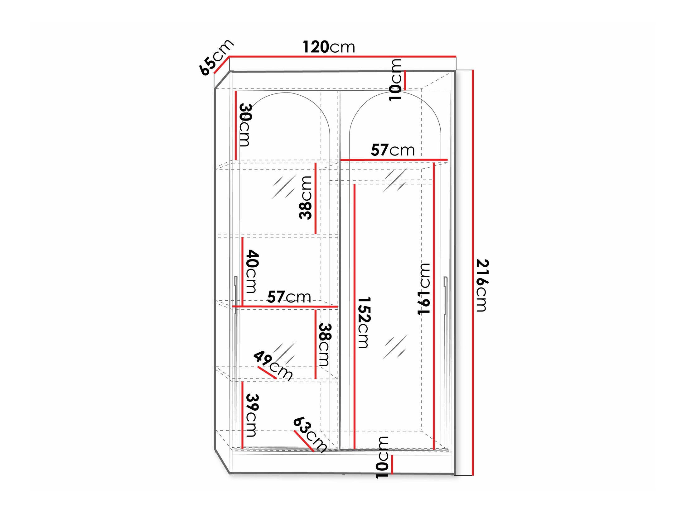 Skapis Toledo 130 (Kašmirs)