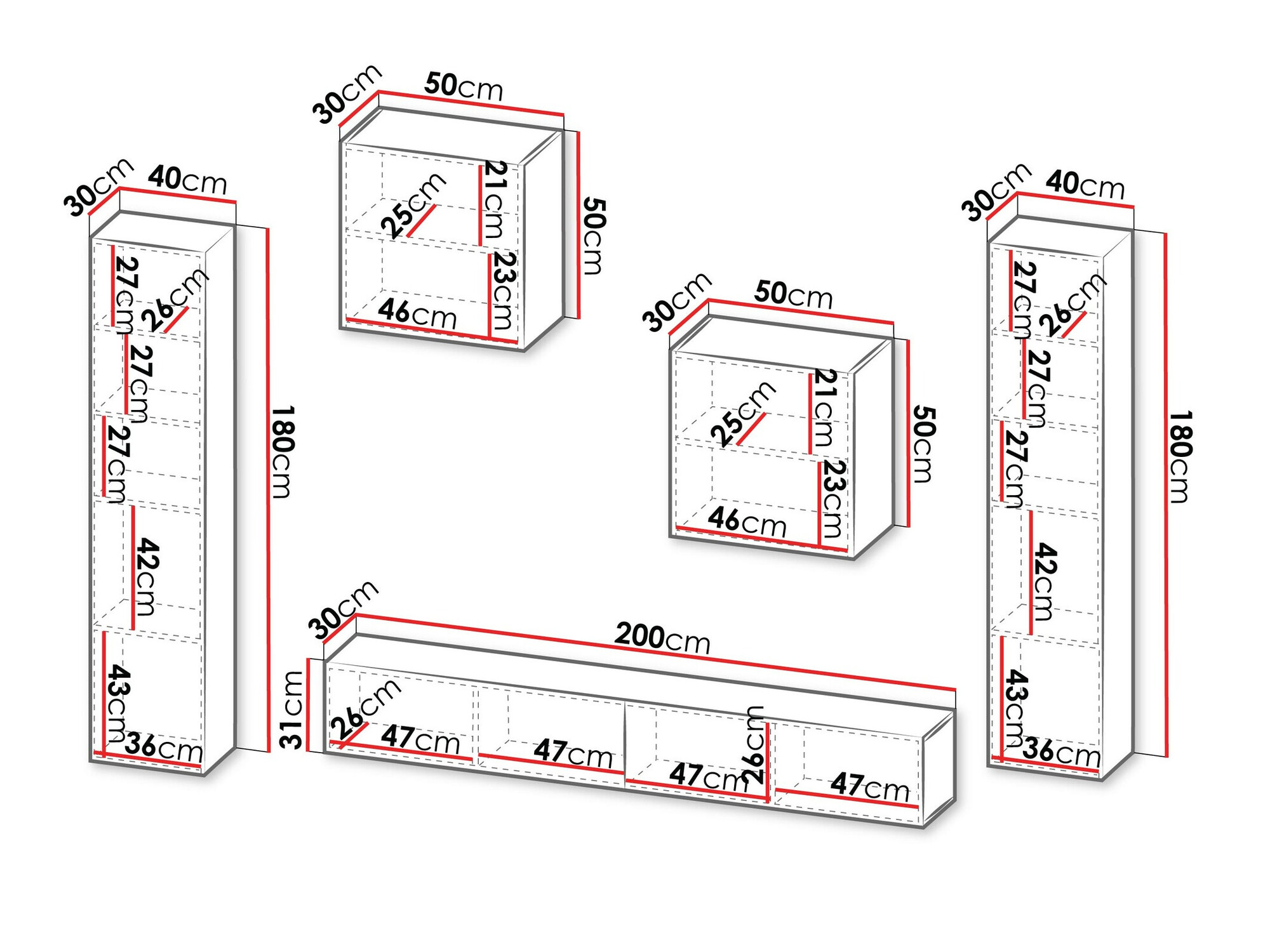Viesistabas komplekts Species V (Melns)