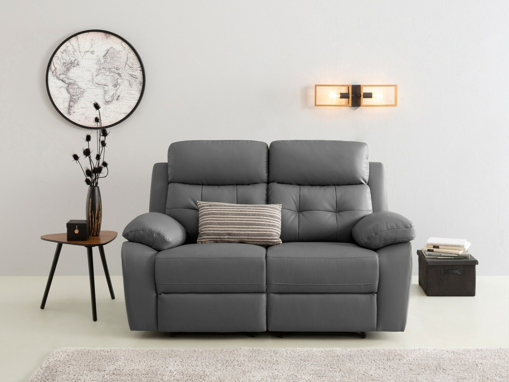 Dīvāns reglainer Denton 1479 (Pelēks)