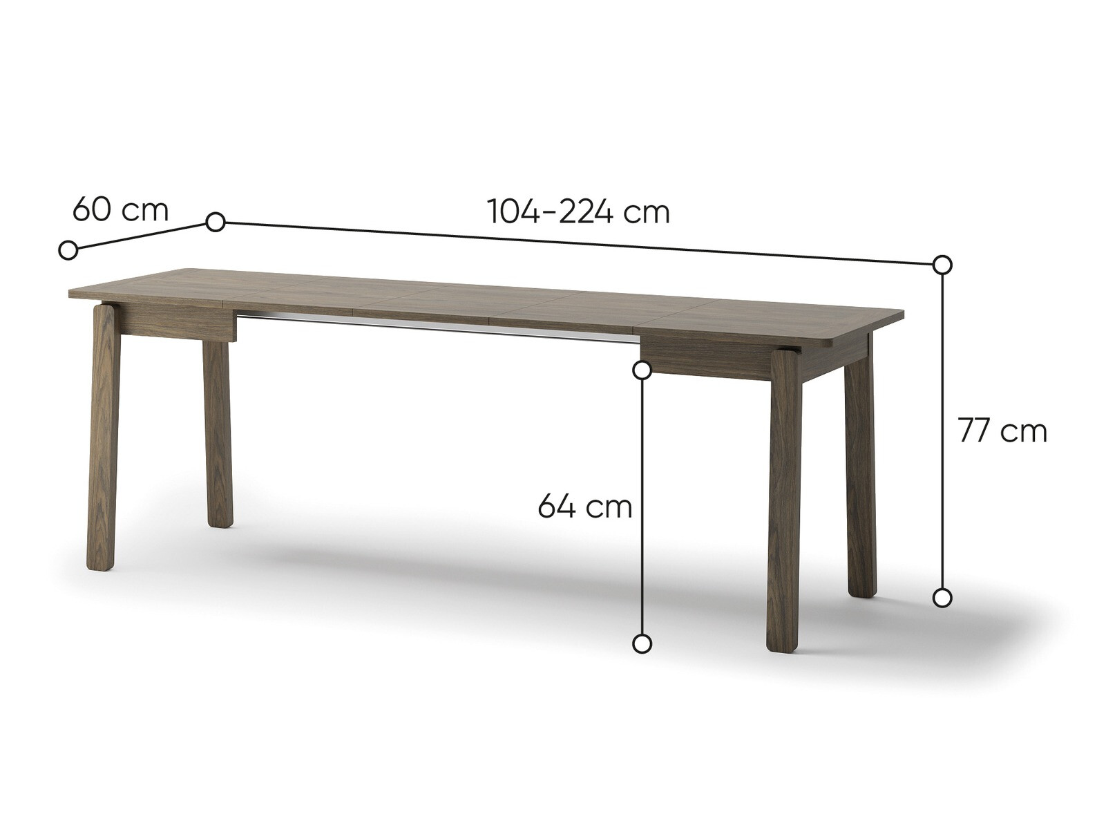 Galds Fresno 173 (Tumšs ozols)