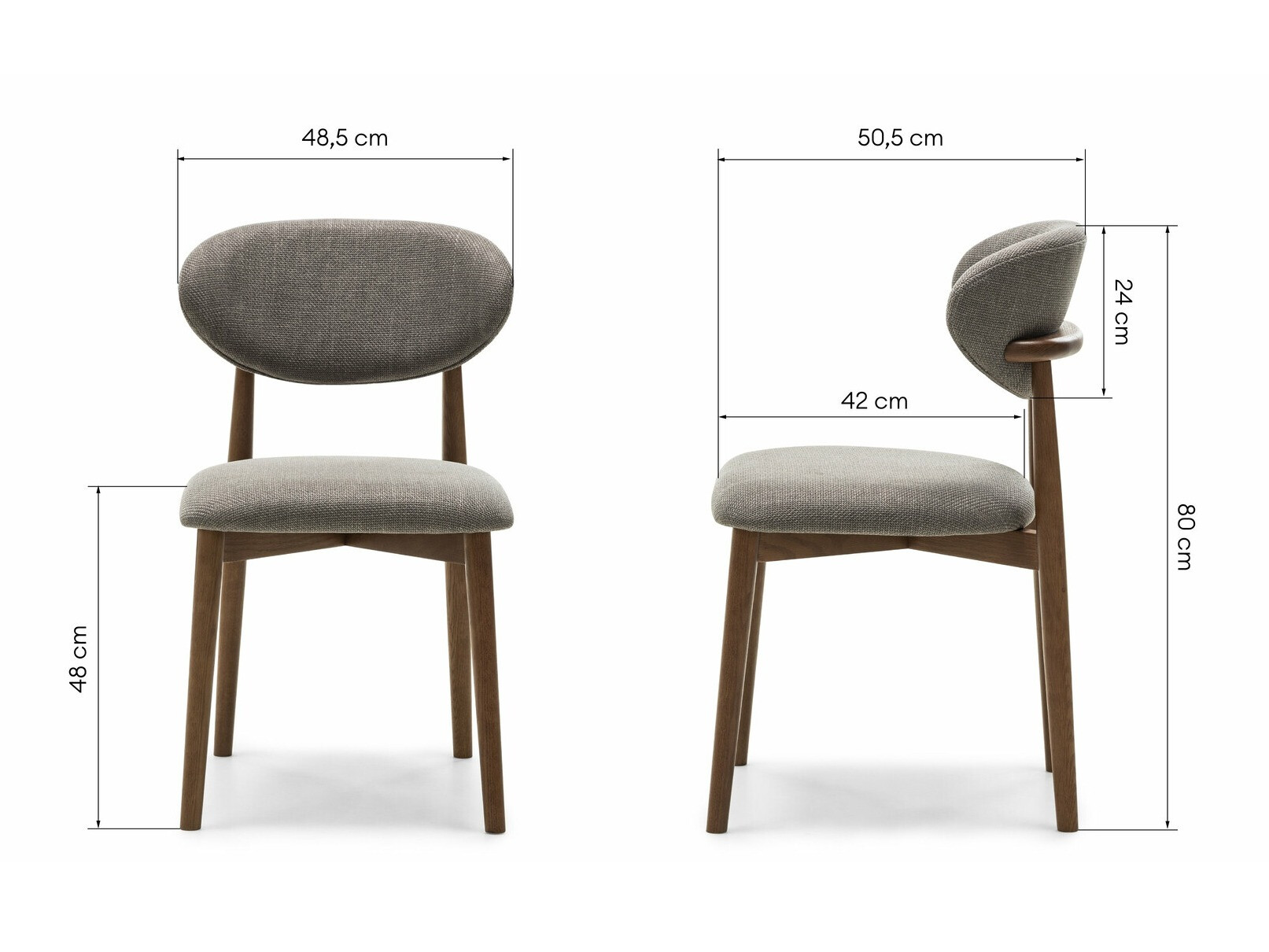 Krēsls Burleson 481 (Pelēks + Riekstkoks)