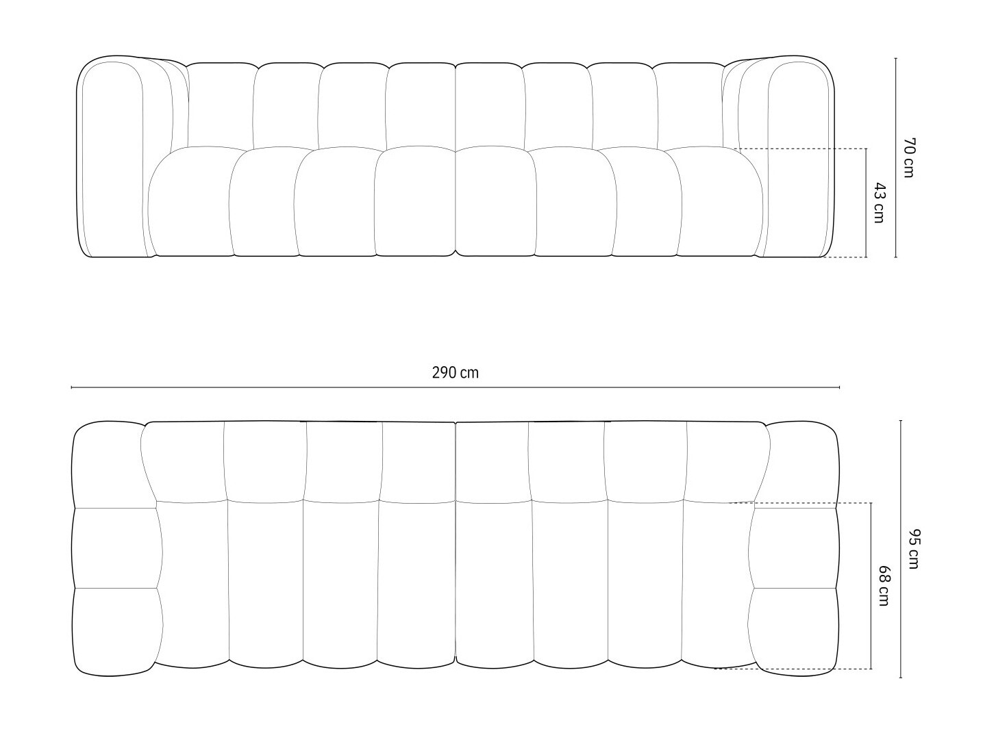 Moduļu dīvāns Cirleve 100 (Salvador 10)