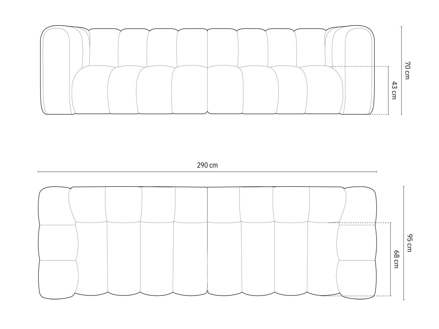 Moduļu dīvāns Cirleve 100 (Salvador 19)